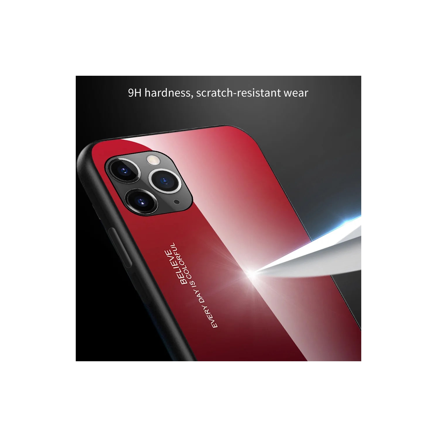 Gradient Glass Case for iPhone 12 and 12 PRO, Slim Thin Anti-Scratch Shockproof Protective Case, Tempered Glass Back Cover-FREE SHIPPING