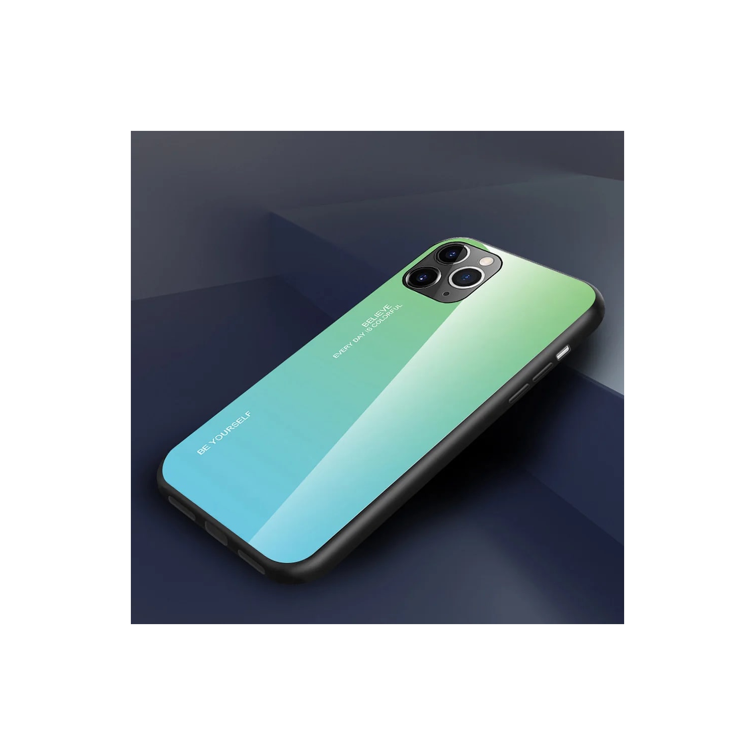 Gradient Glass Case for iPhone 12 Pro Max, Slim Thin Anti-Scratch Shockproof Protective Case, Tempered Glass Back Cover-FREE SHIPPING