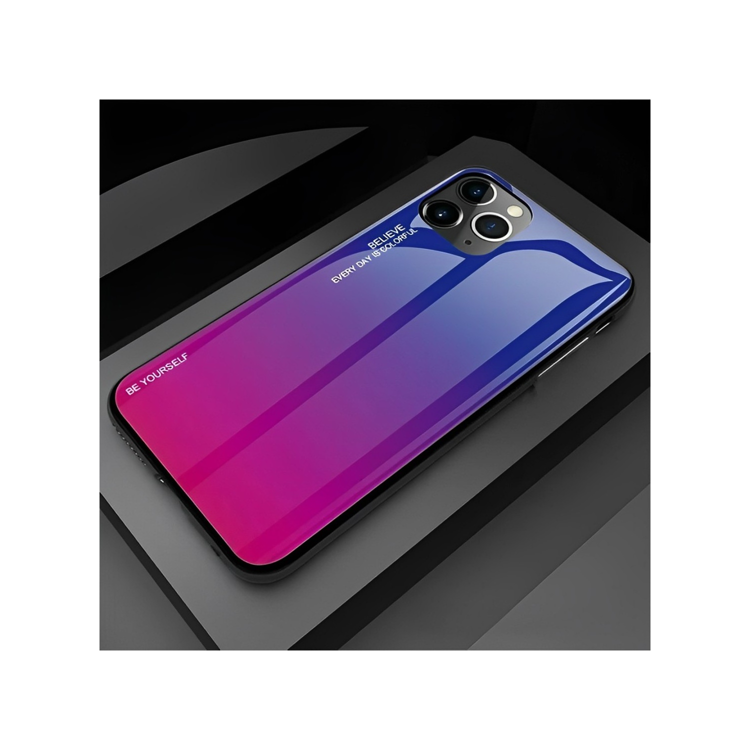 Gradient Glass Case for iPhone 12 Pro Max, Slim Thin Anti-Scratch Shockproof Protective Case, Tempered Glass Back Cover-FREE SHIPPING