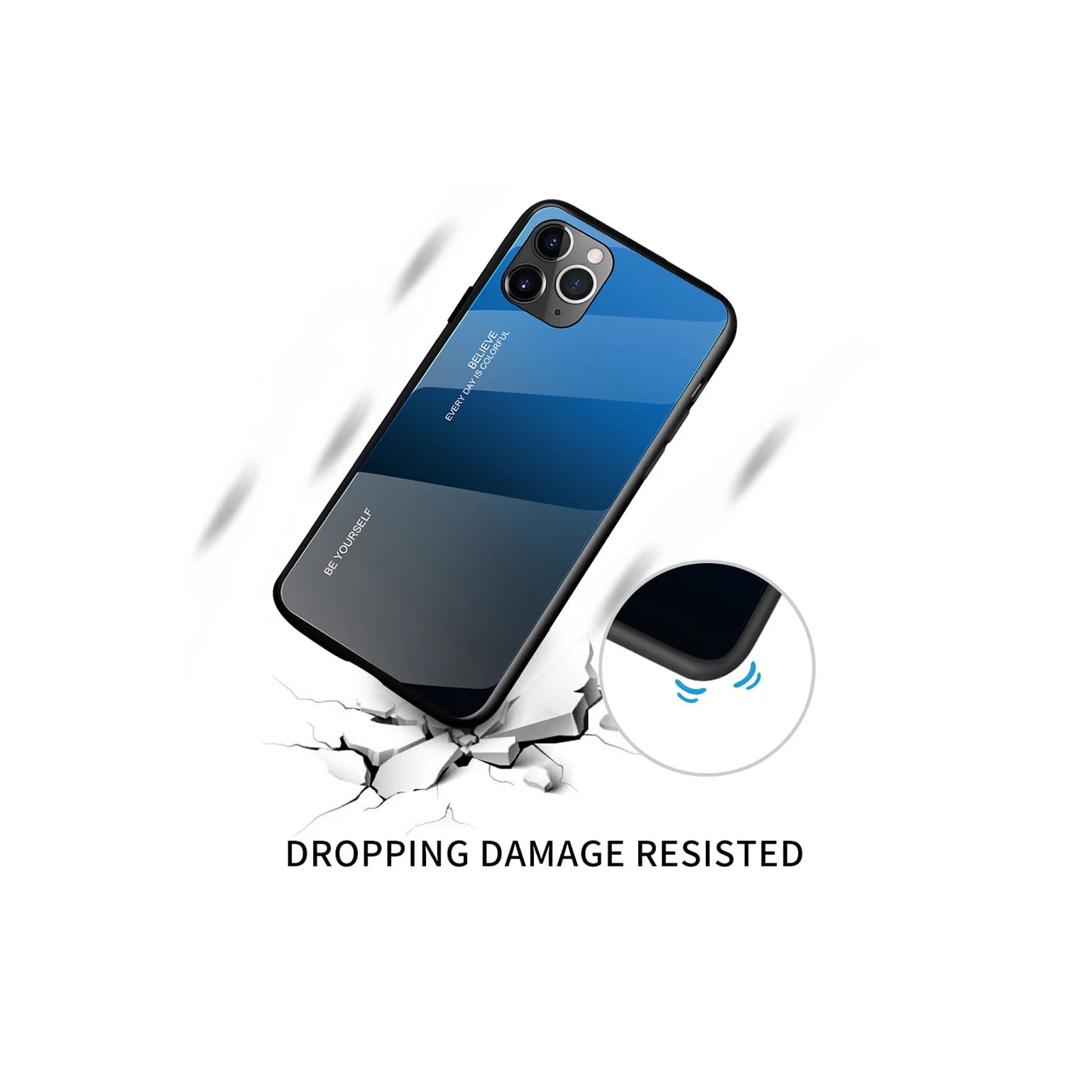 Gradient Glass Case for iPhone 13 PRO MAX, Slim Thin Anti-Scratch Shockproof Protective Case, Tempered Glass Back Cover-FREE SHIPPING