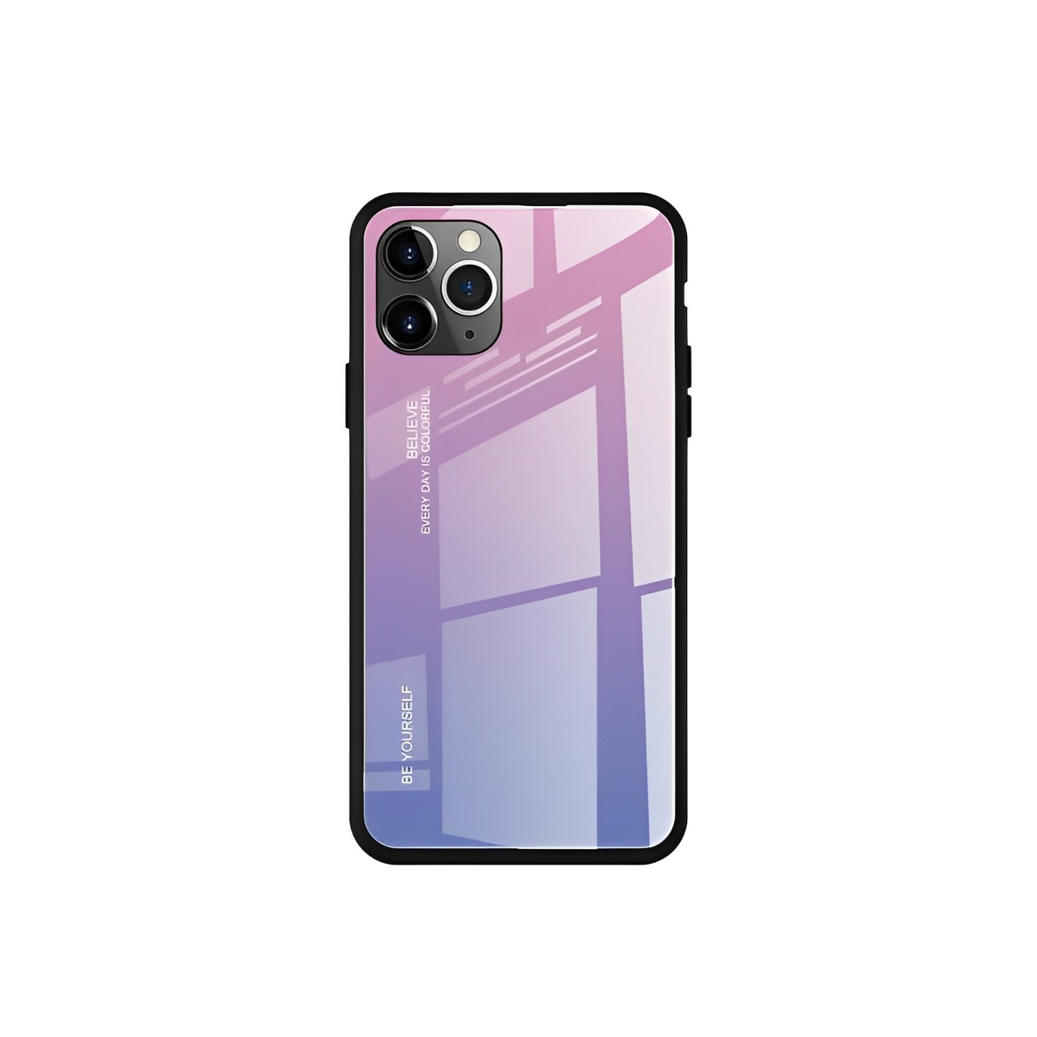 Étui en verre gradient pour iPhone 13 PRO, étui protecteur mince, mince, anti-rayures, EXPÉDITION sans couvercle arrière en verre trempé