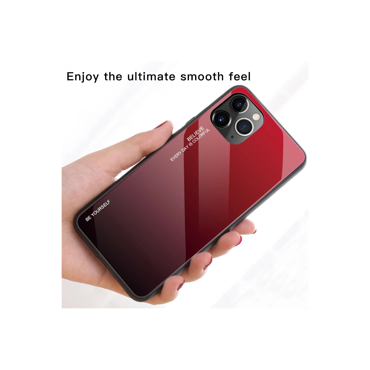 Gradient Glass Case for iPhone 13 PRO, Slim Thin Anti-Scratch Shockproof Protective Case, Tempered Glass Back Cover-FREE SHIPPING