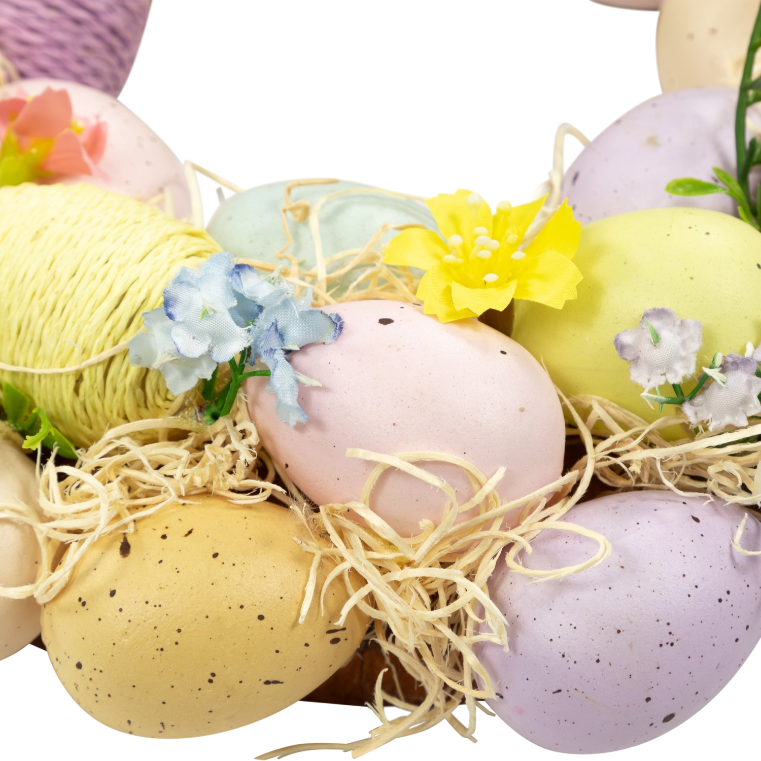 Floral and Easter Egg Spring Wreath - 12.5" - Multicolor