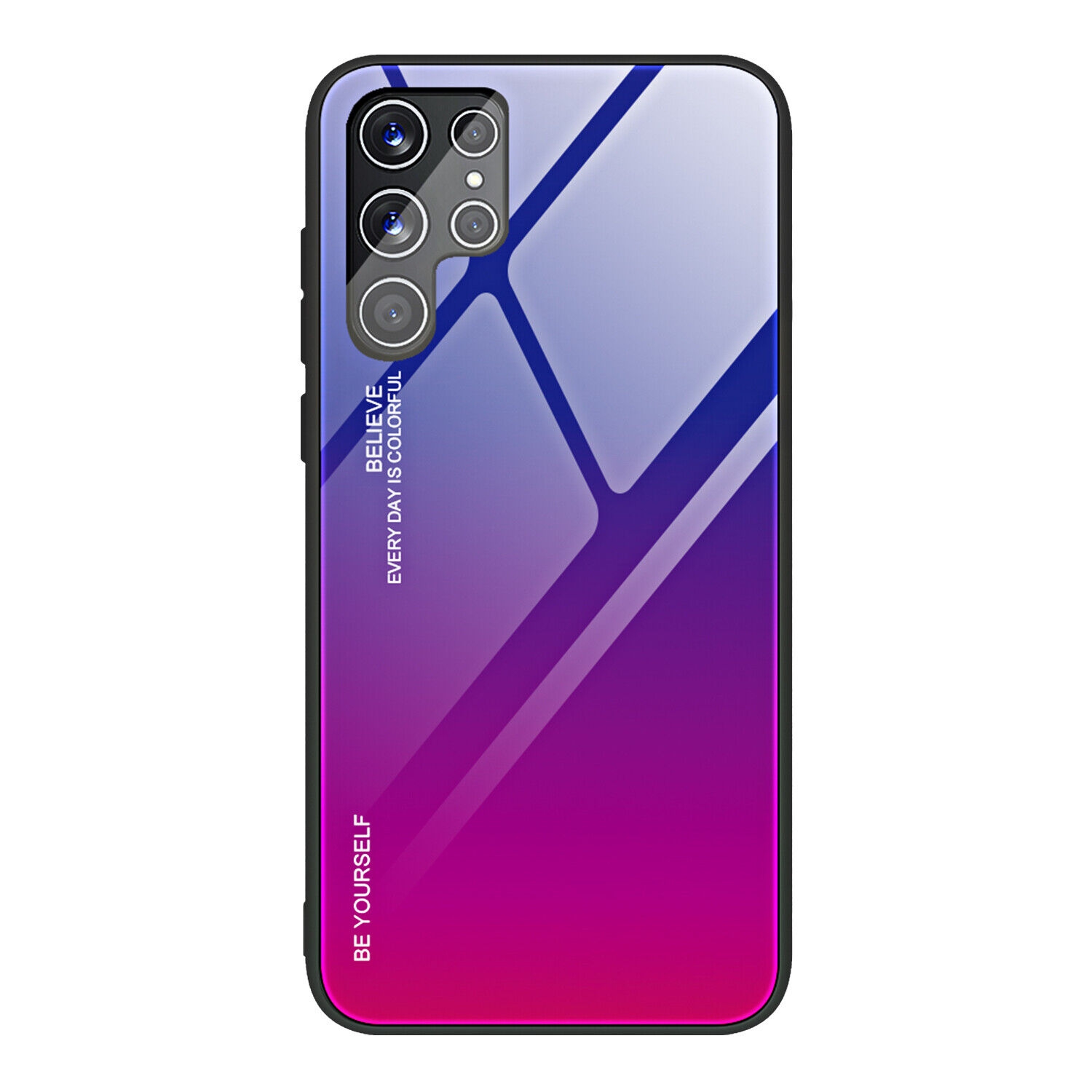 Étui en verre gradient pour Samsung S22 ULTRA, étui protecteur mince, mince et antichoc, EXPÉDITION sans couvercle arrière en verre trempé