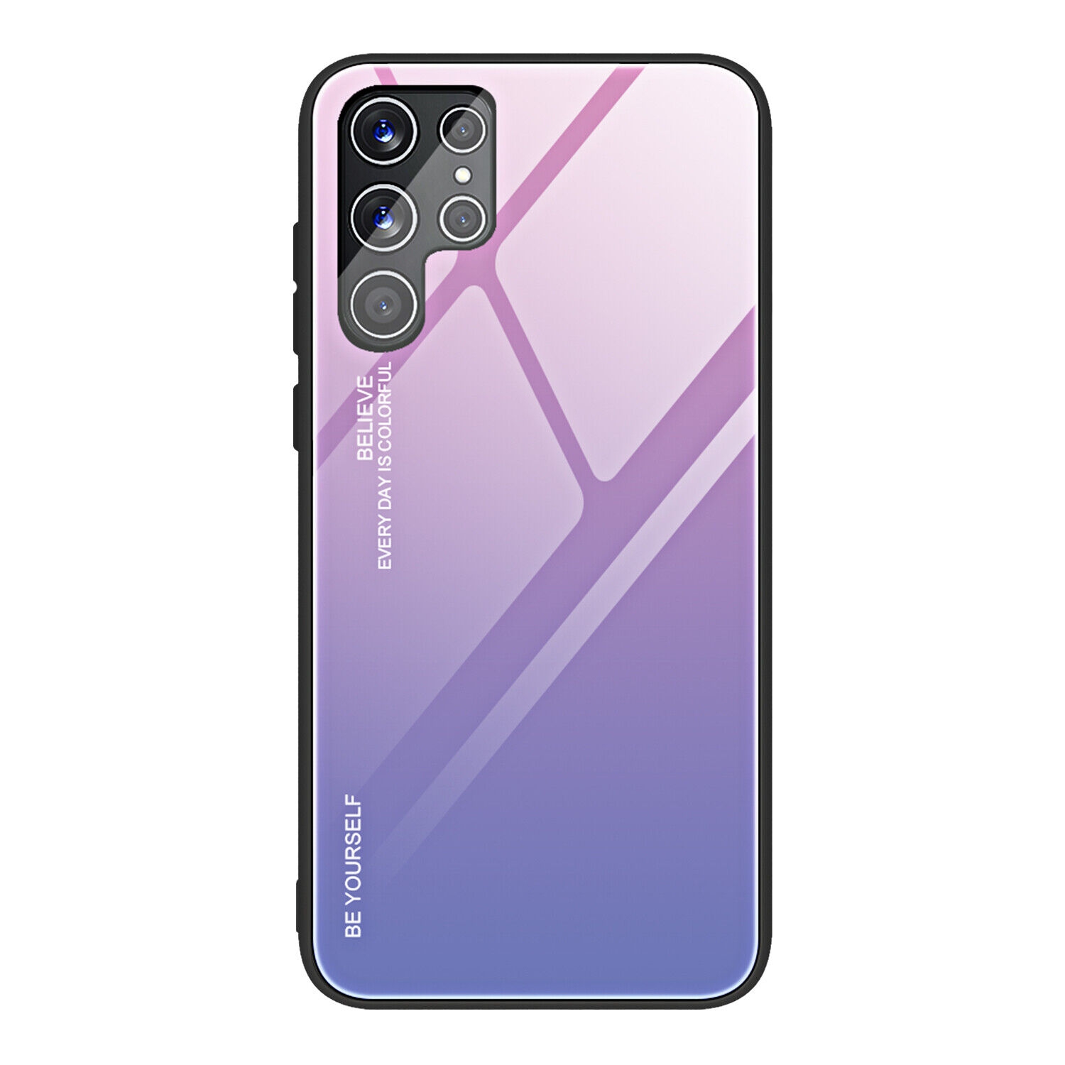 Étui en verre gradient pour Samsung S22 ULTRA, étui protecteur mince, mince et antichoc, EXPÉDITION sans couvercle arrière en verre trempé
