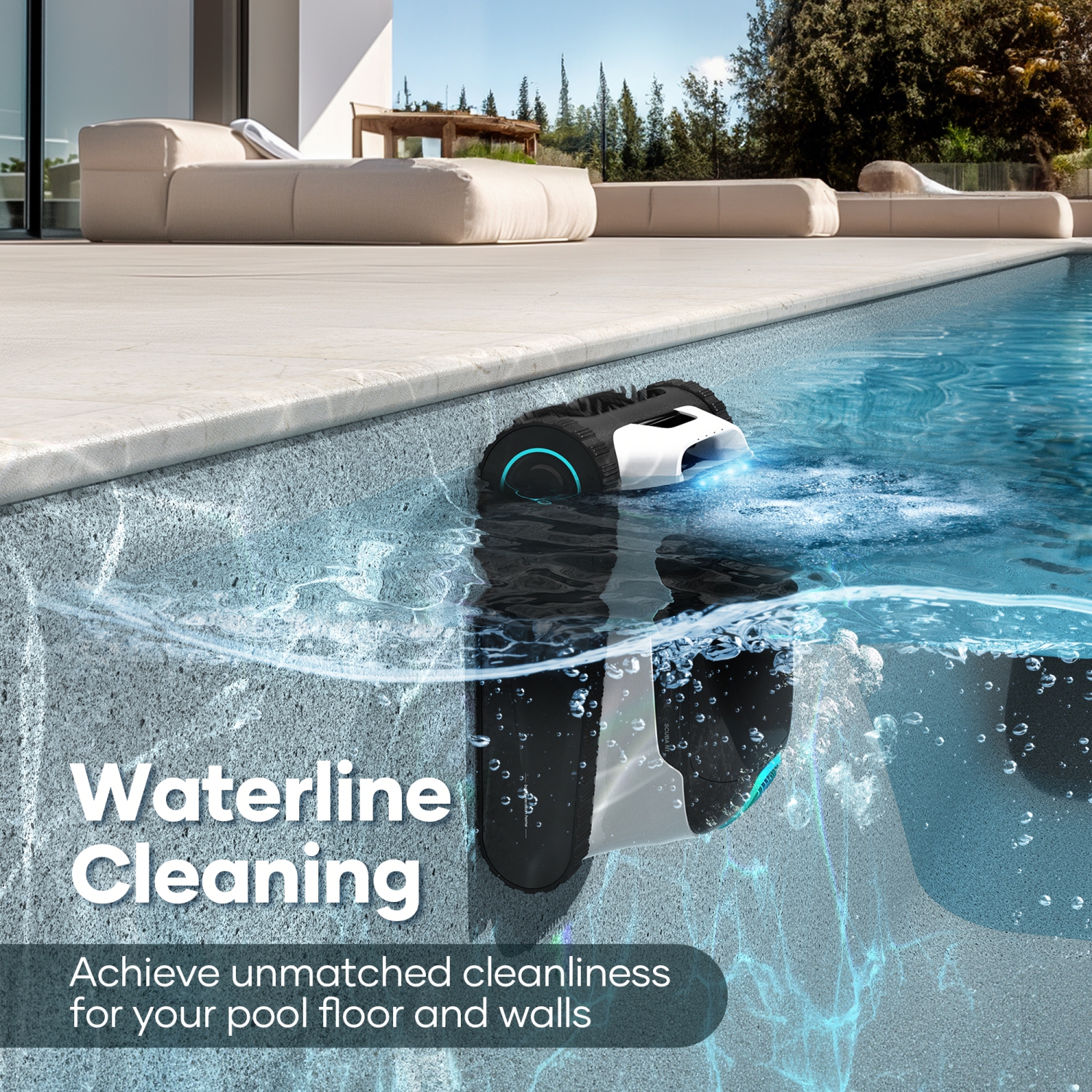 Aiper Scuba N1 - Cordless Robotic Pool Cleaner for In-Ground Pools up to 1600sq.ft, Automatic Pool Vacuum, Lasts 150 Mins