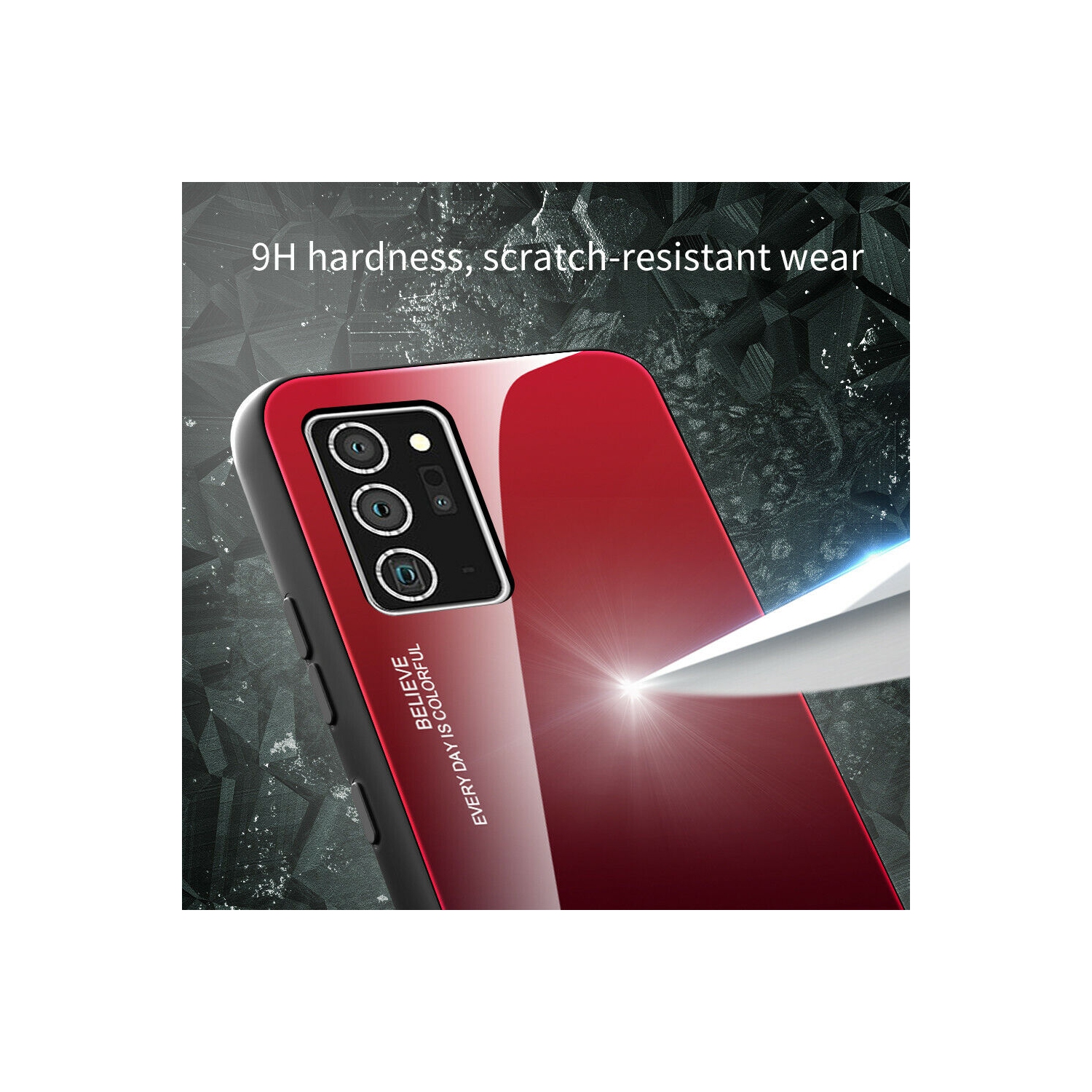 Étui en verre gradient pour Samsung NOTE 20, étui protecteur mince, anti-rayures, arrière EN verre trempé, EXPÉDITION GRATUITE