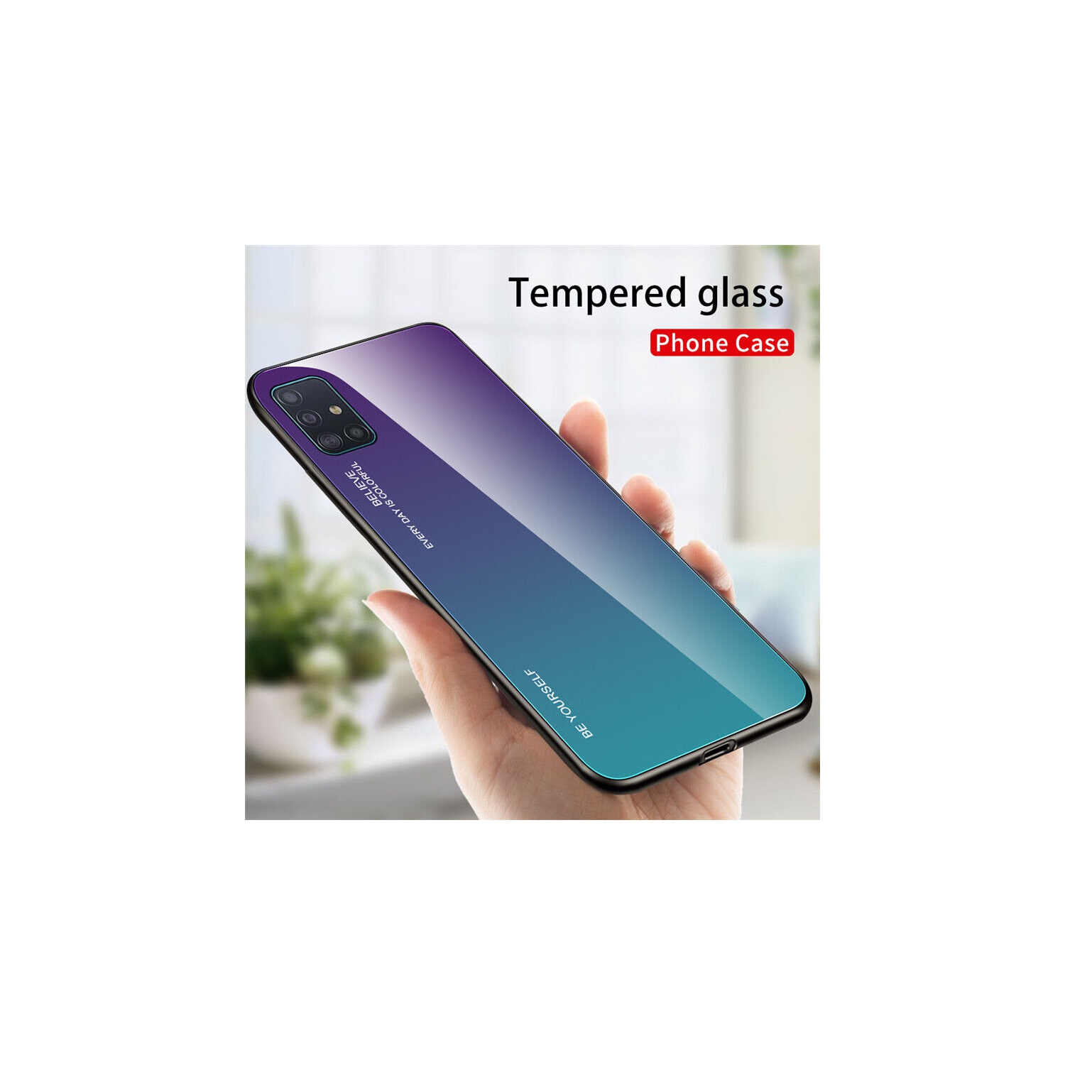 Gradient Glass Case for Samsung S20FE, Slim Thin Anti-Scratch Shockproof Protective Case, Tempered Glass Back Cover-FREE SHIPPING