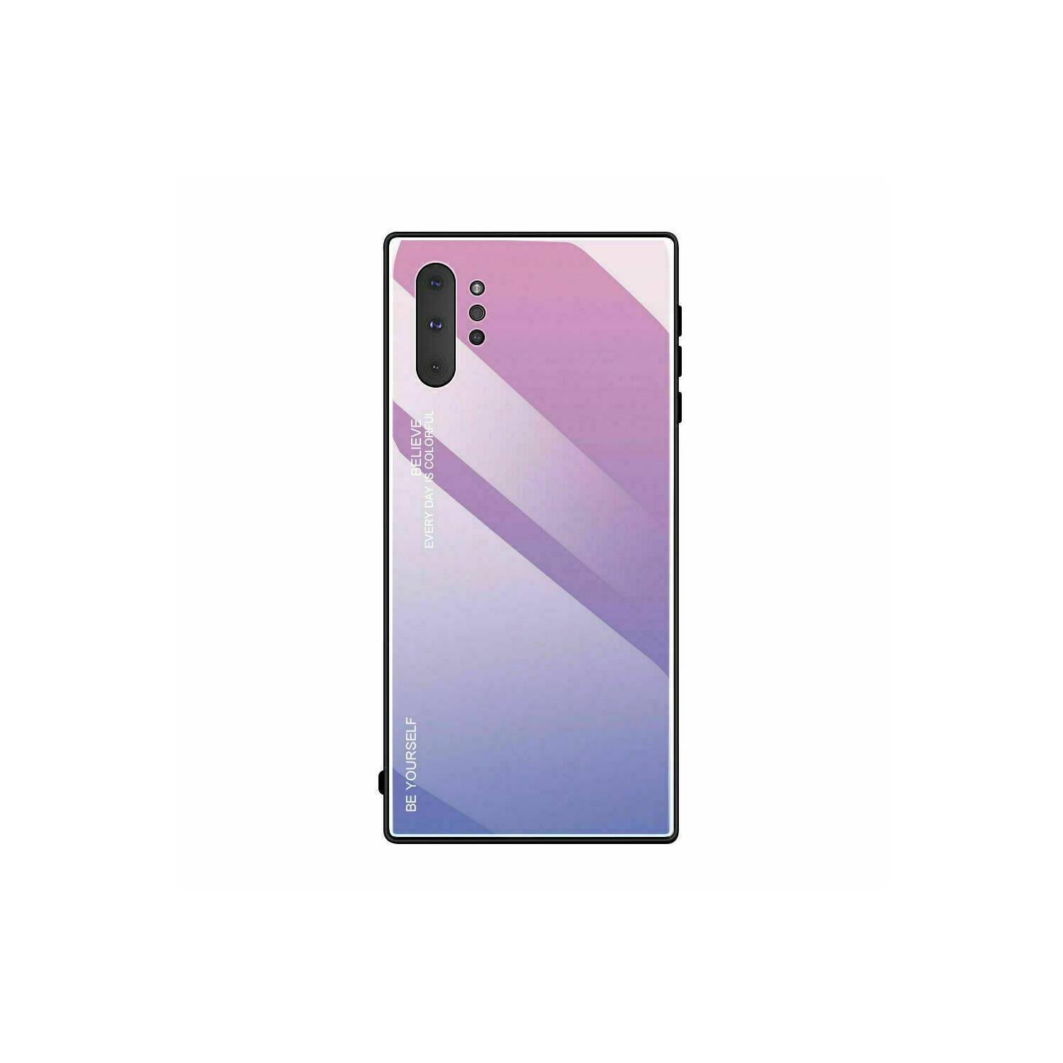 Étui en verre gradient pour Samsung NOTE 10 PLUS, étui de protection mince, mince et antichoc, EXPÉDITION sans couvercle arrière EN verre trempé