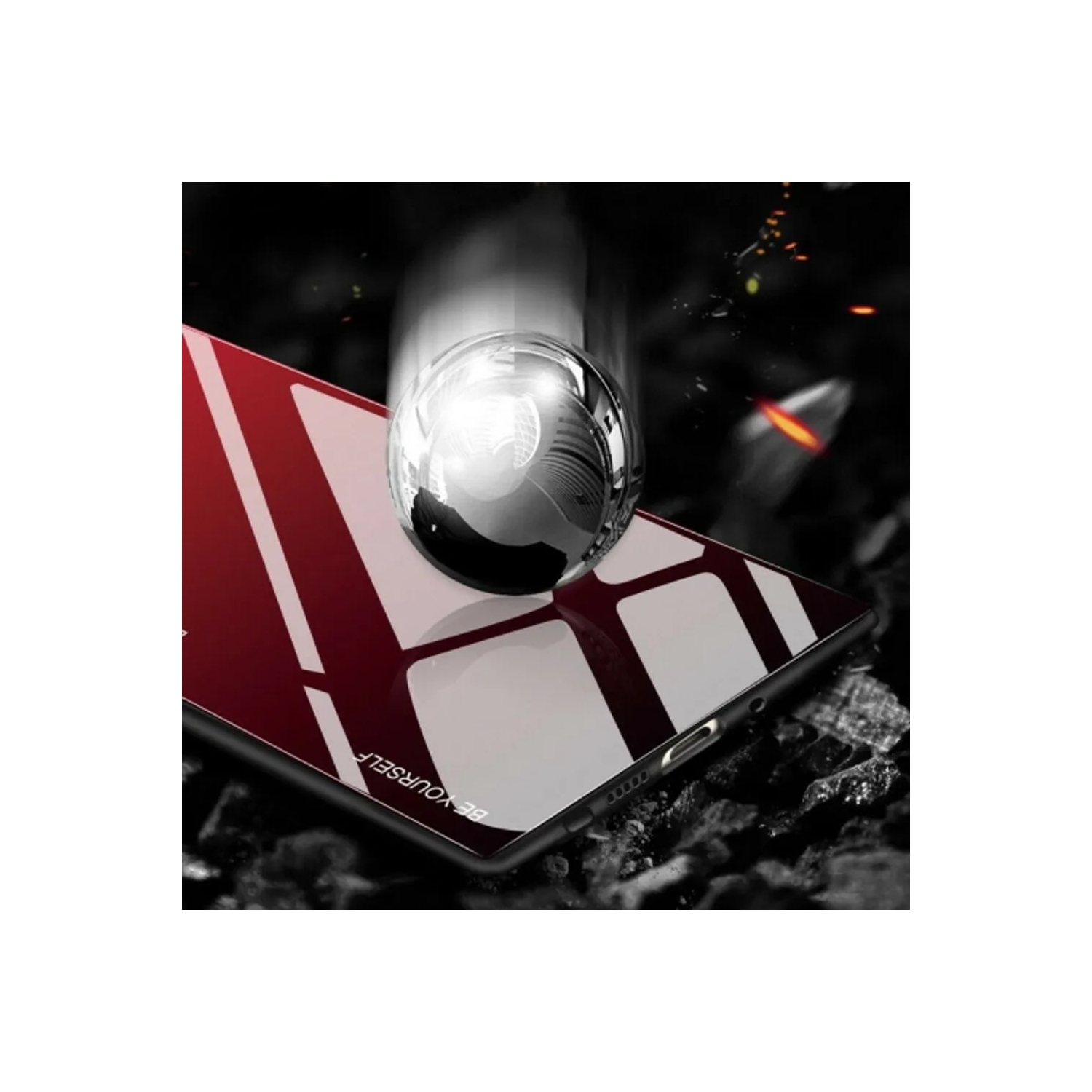 Étui en verre gradient pour Samsung NOTE 10 PLUS, étui de protection mince, mince et antichoc, EXPÉDITION sans couvercle arrière EN verre trempé