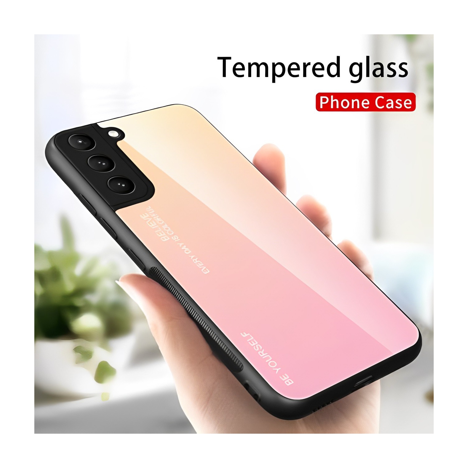 Gradient Glass Case for Samsung S21, Slim Thin Anti-Scratch Shockproof Protective Case, Tempered Glass Back Cover-FREE SHIPPING