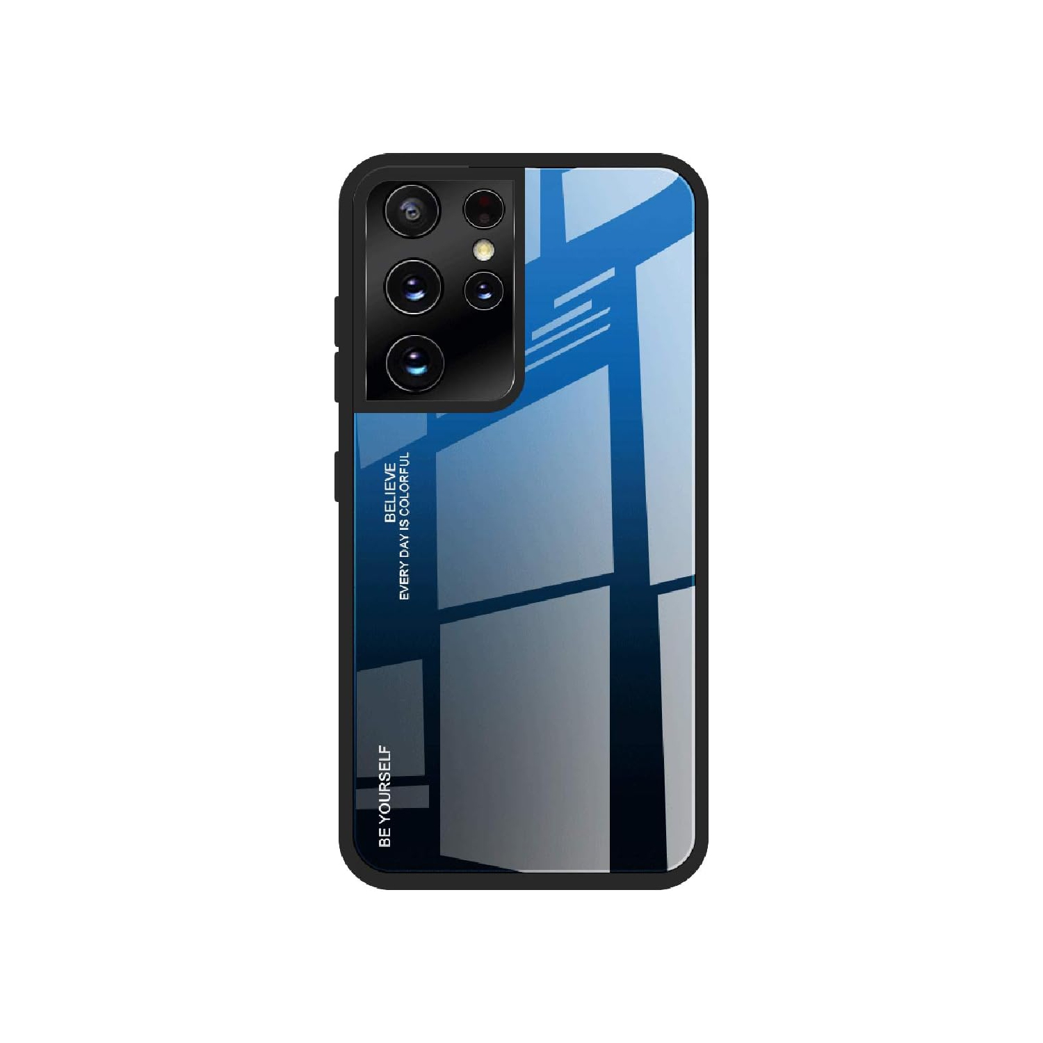 Étui en verre gradient pour Samsung S21 ULTRA, étui protecteur mince, mince et antichoc, EXPÉDITION sans couvercle arrière en verre trempé