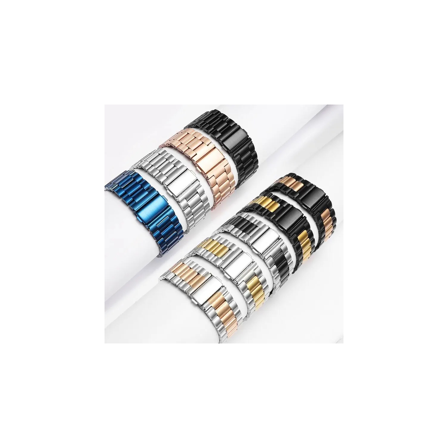 Bracelet Apple Watch 41&nbsp;mm 38&nbsp;mm 40&nbsp;mm, étui protecteur TPUR, bracelet acier inox. Bracelet métal Apple Watch se/iWatch Series 9 8 7 6