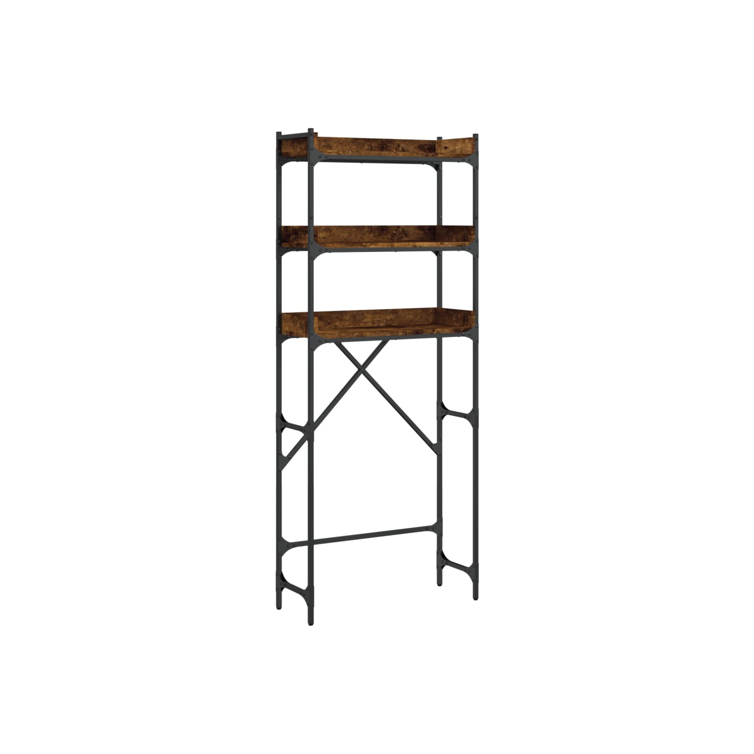 Tablette pour laveuse VIdaXL chêne fumé 67x25x163&nbsp;cm bois d'ingénierie