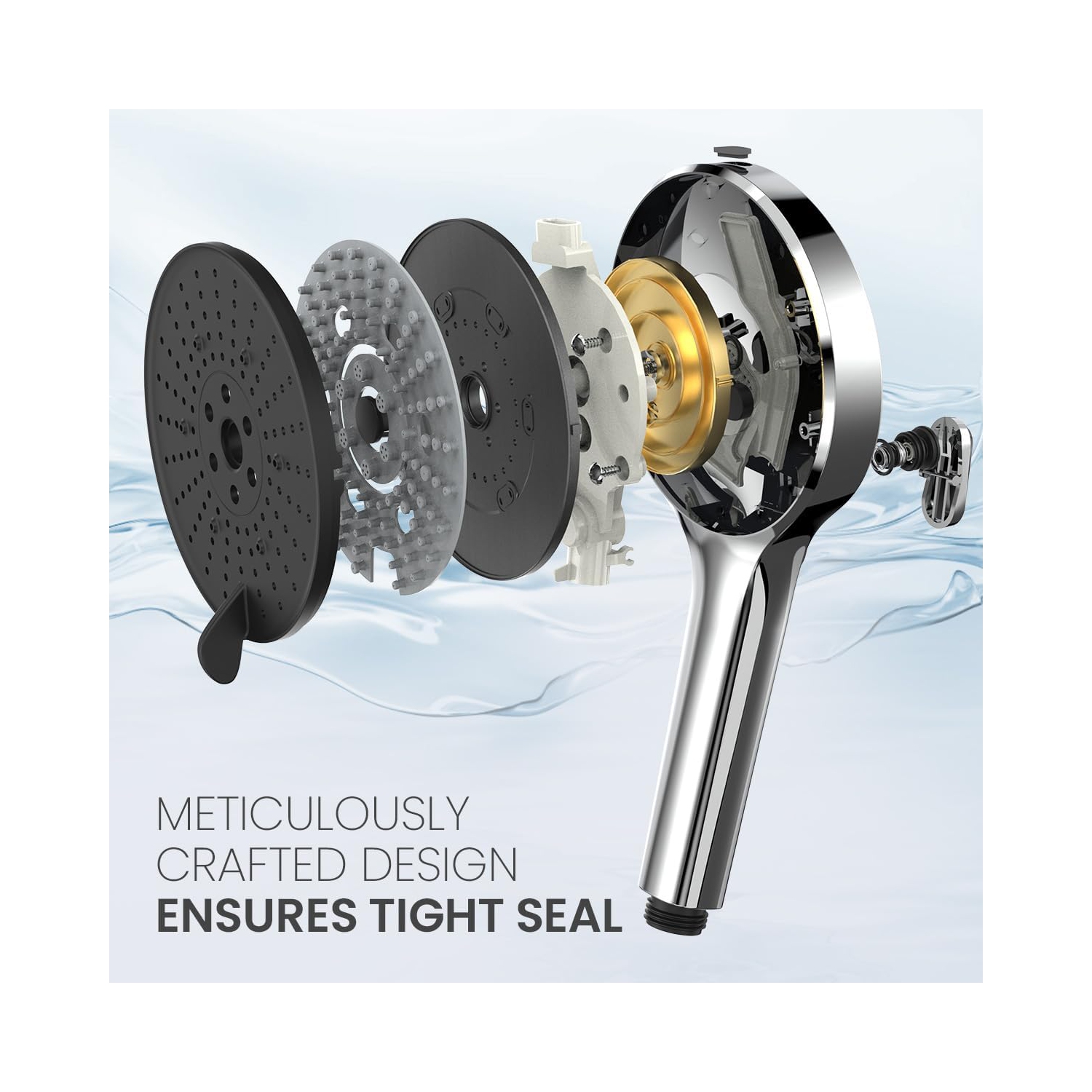 Pomme de douche haute pression à main, style chrome moderne de luxe, pulvérisateur électrique pour nettoyer les coins, la baignoire et les animaux,