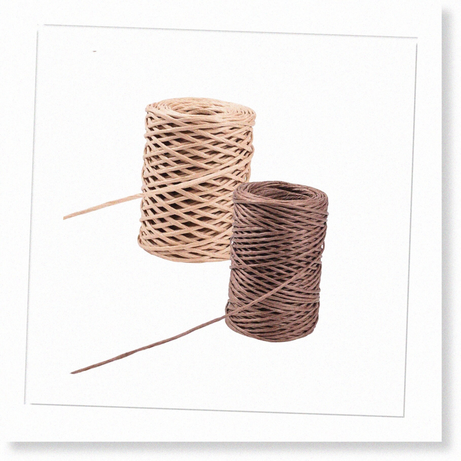 Handmade Iron Wire Paper Rattan for Flower Bouquets - 100 Yards Floral Bind Wire Wrapping Wire (Coconut Brown, 2mm) - Peru's Finest Quality - 50 Yards per Roll