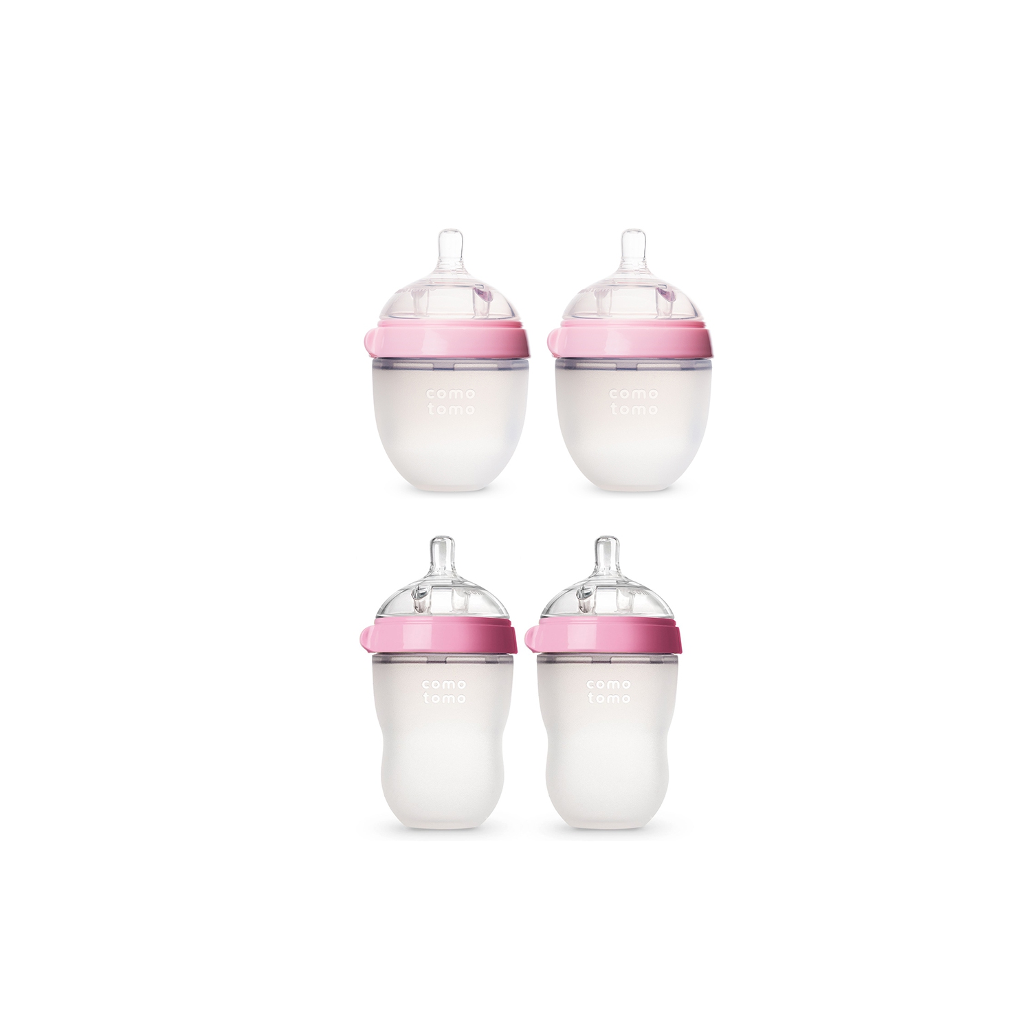 Comotomo Baby Bottle Double Pack Bundle - Pink