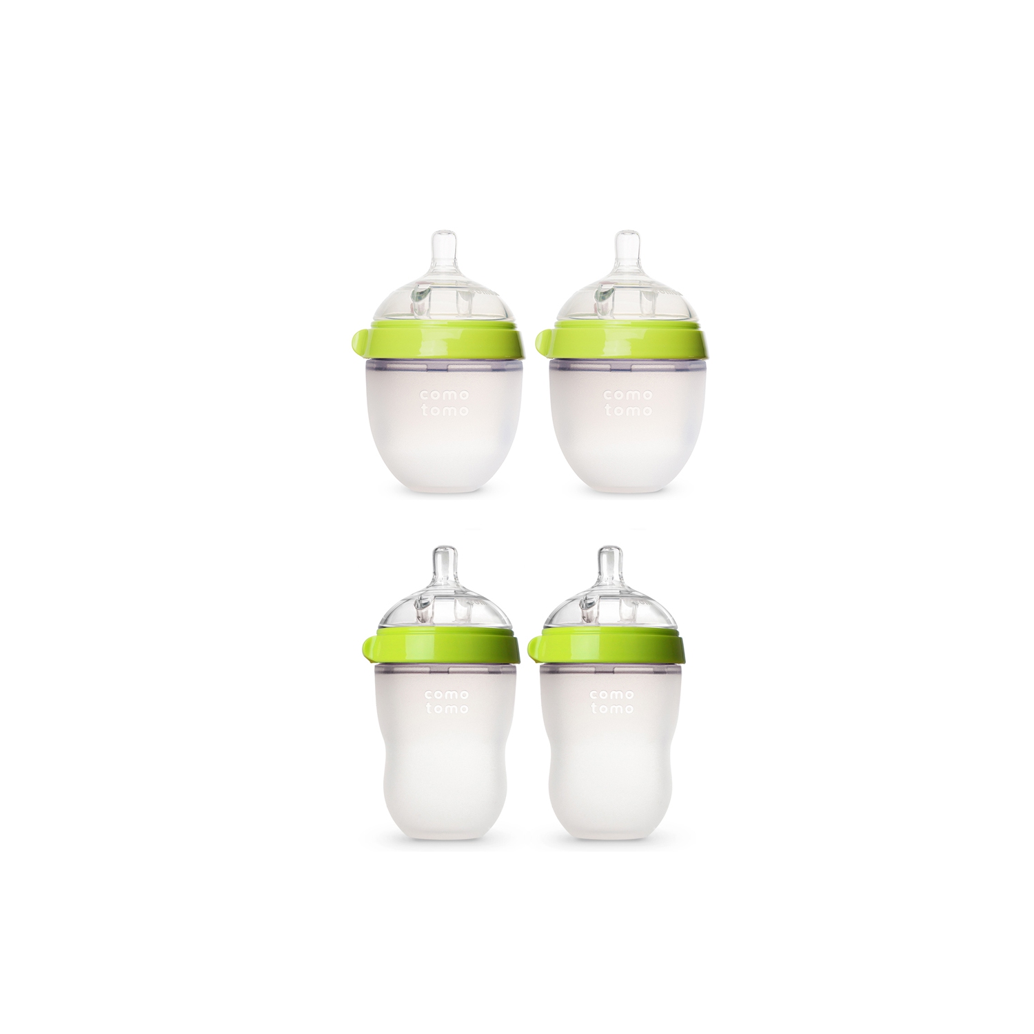 Comotomo Baby Bottle Double Pack Bundle - Green