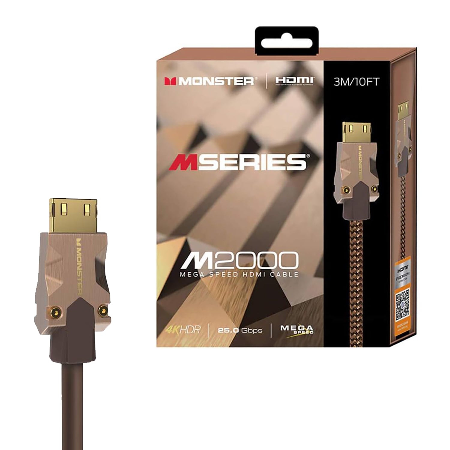 Monster - M Series M 2000 High Speed HDMI Cable, 25GBPS, 10 Feet Length