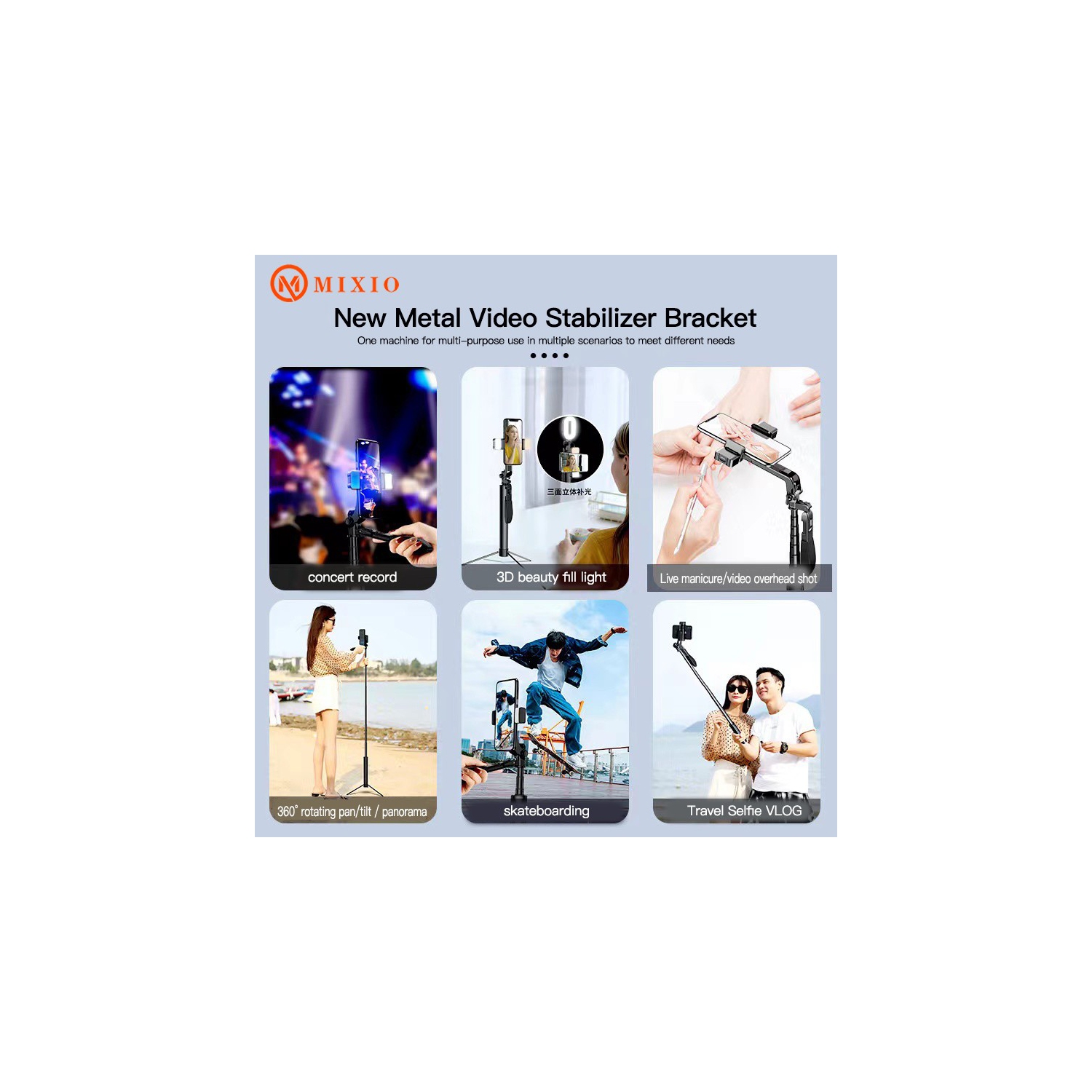 Selfie Stick Tripod & Wireless Bluetooth Remote Extendable Monopod Stand for Cell Phone iPhone Samsung Live Stream Tiktok