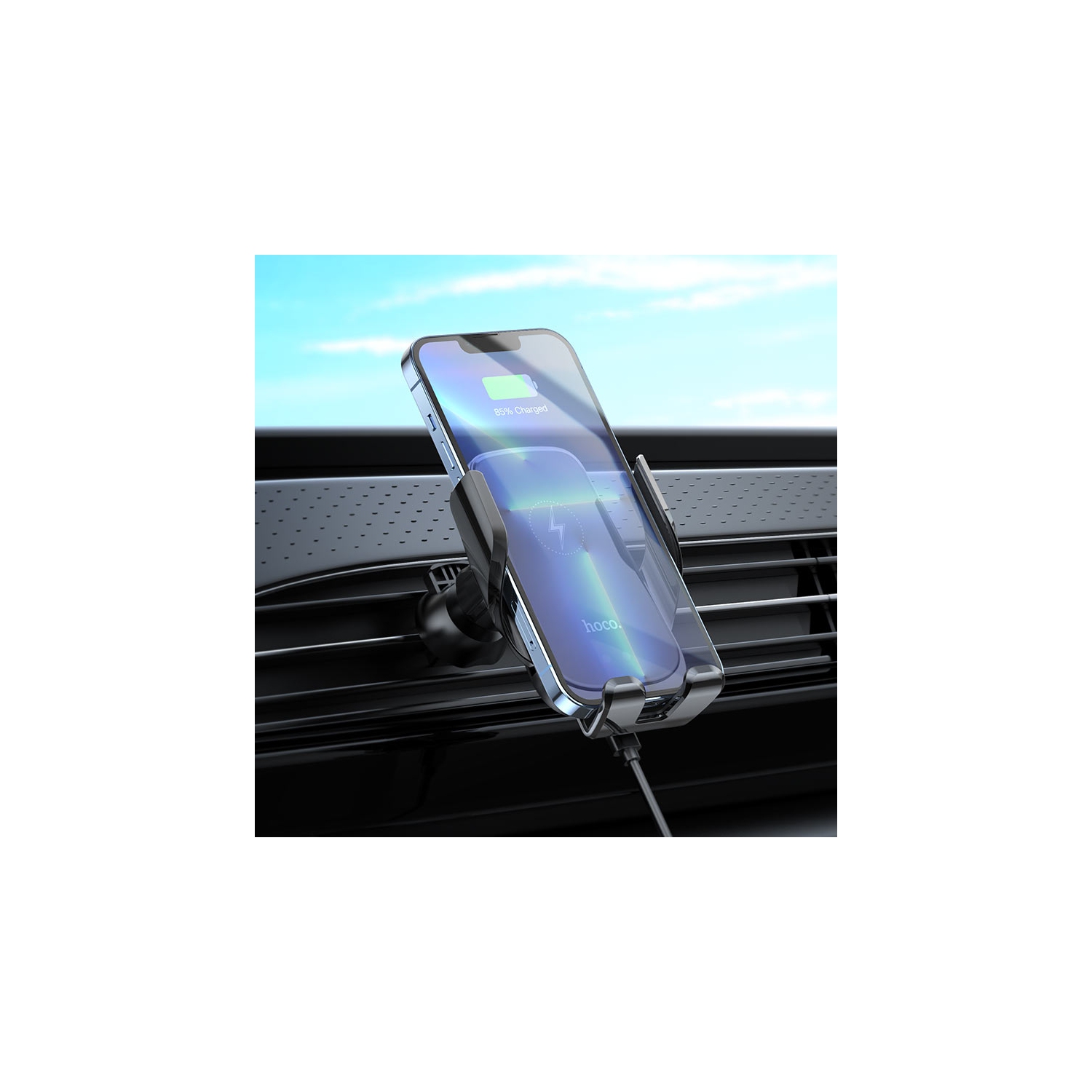 Universal Wireless Charger Car Cell Phone Holder Mount Air Vent Outlet Mount for iPhone Samsung Smartphones