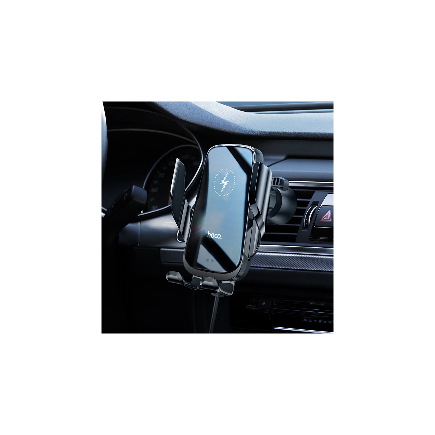 Universal Wireless Charger Car Cell Phone Holder Mount Air Vent Outlet Mount for iPhone Samsung Smartphones