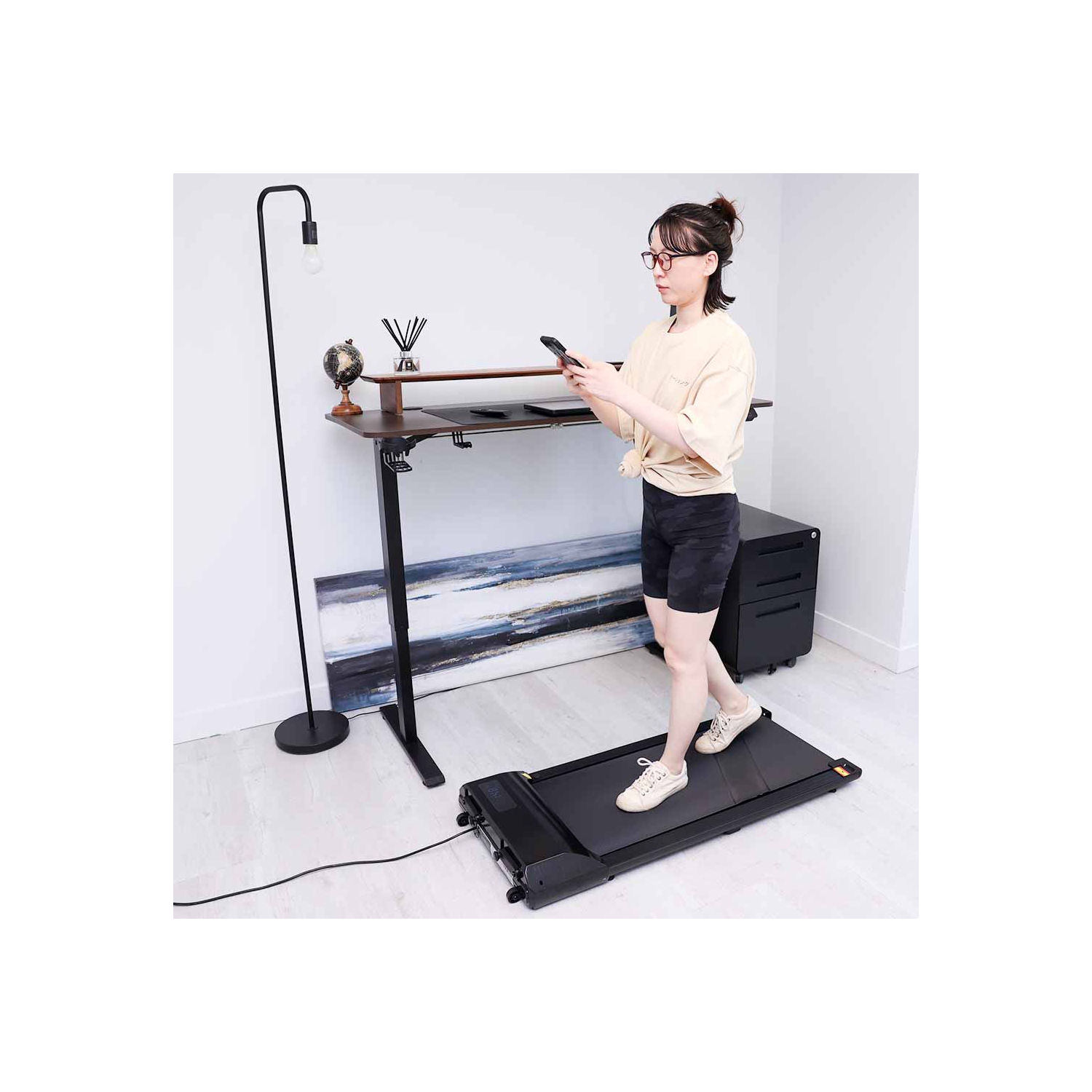 MotionGrey Walking Pad Treadmill - Slim Portable Under Desk Training  Electric Fitness Pad for Cardio Workout in Home and Office