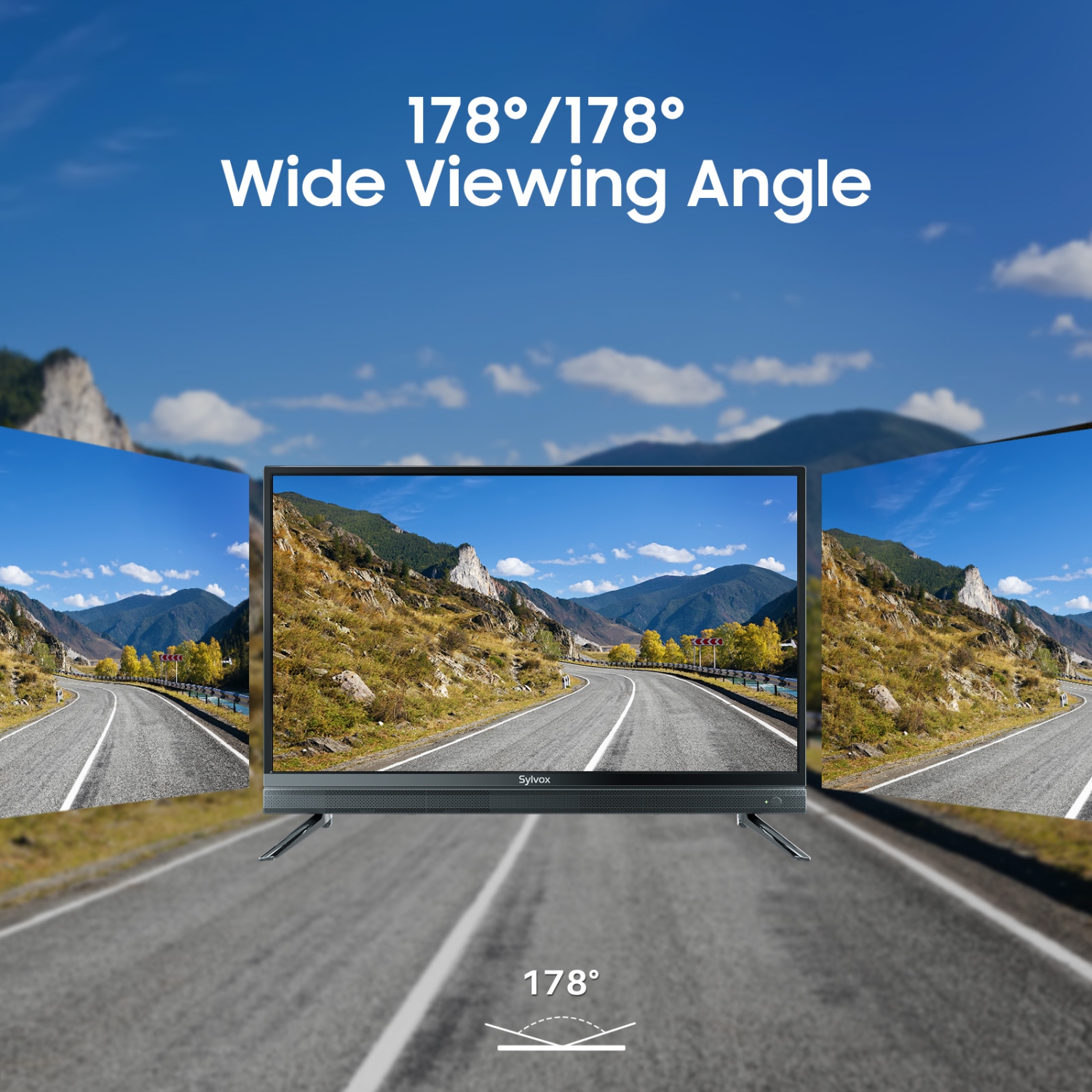 SYLVOX Smart RV TV, 32" 12 Volt TV for RV, Newest Smart Google TV Support Download APPs with Google Assistant, 1080P DC/AC Powered Television for RV