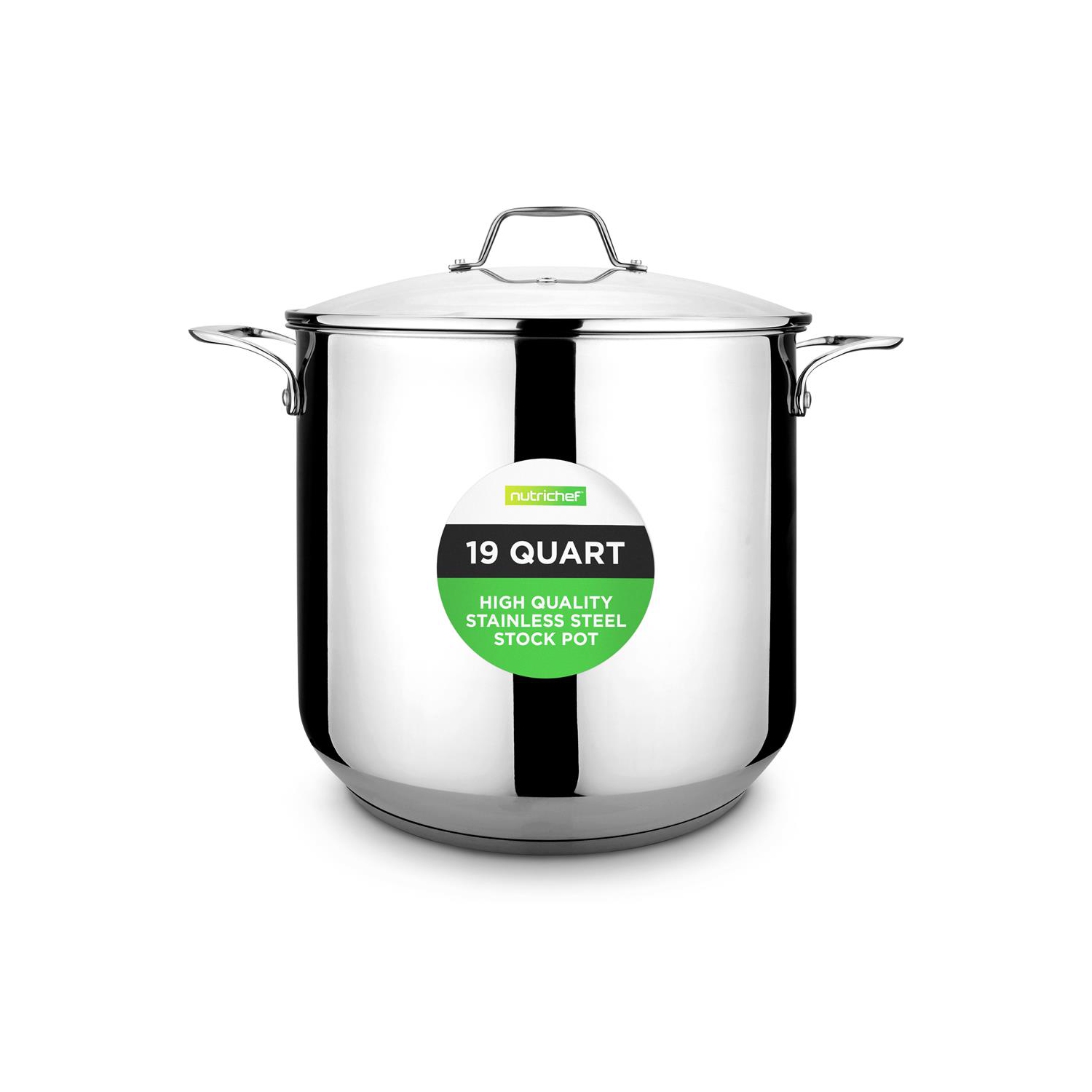 Marmite en acier inoxydable - 19 pintes, récipient à induction robuste, récipient à soupe avec couvercle