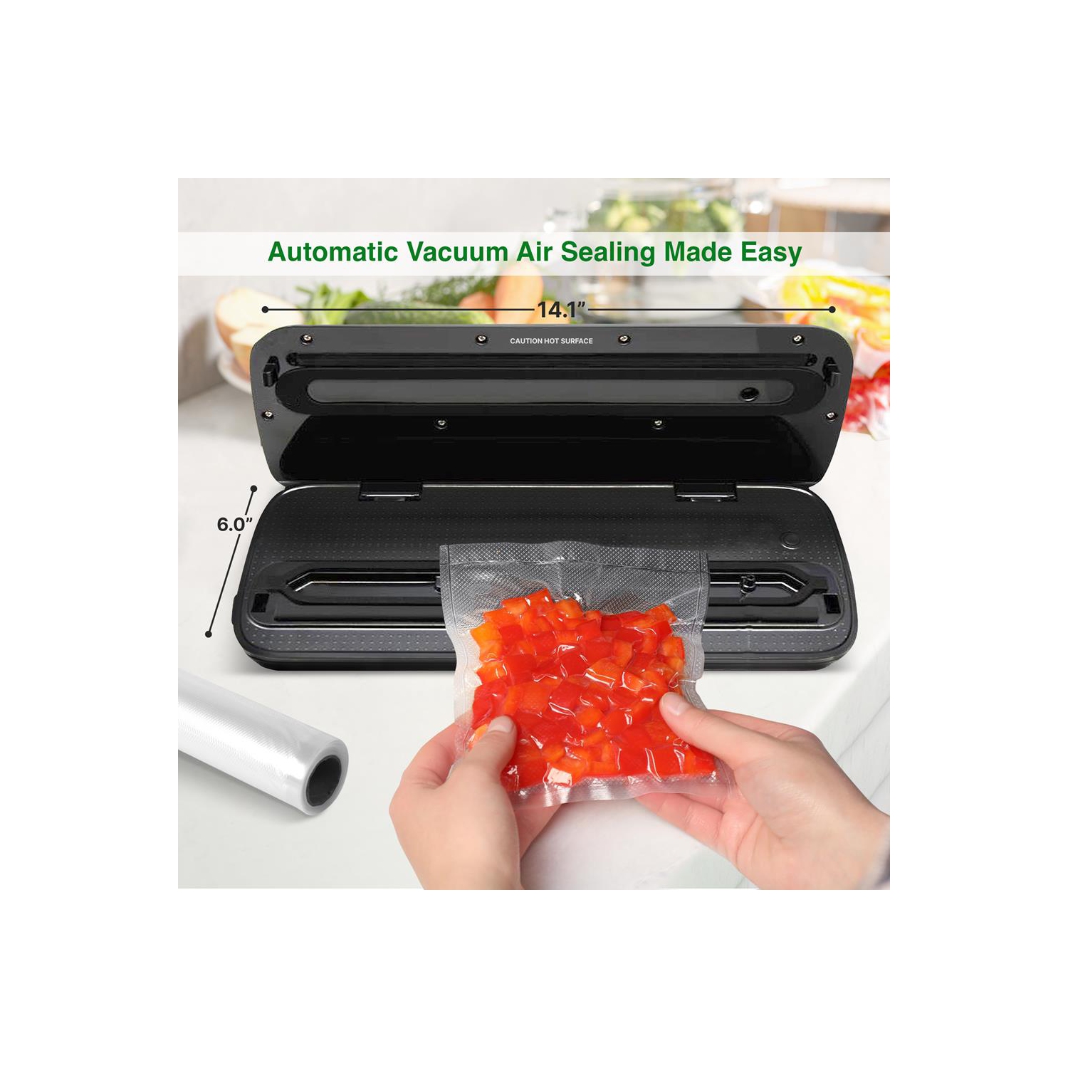 Automatic Food Vacuum Sealer - Electric Air Sealing Preserver System
