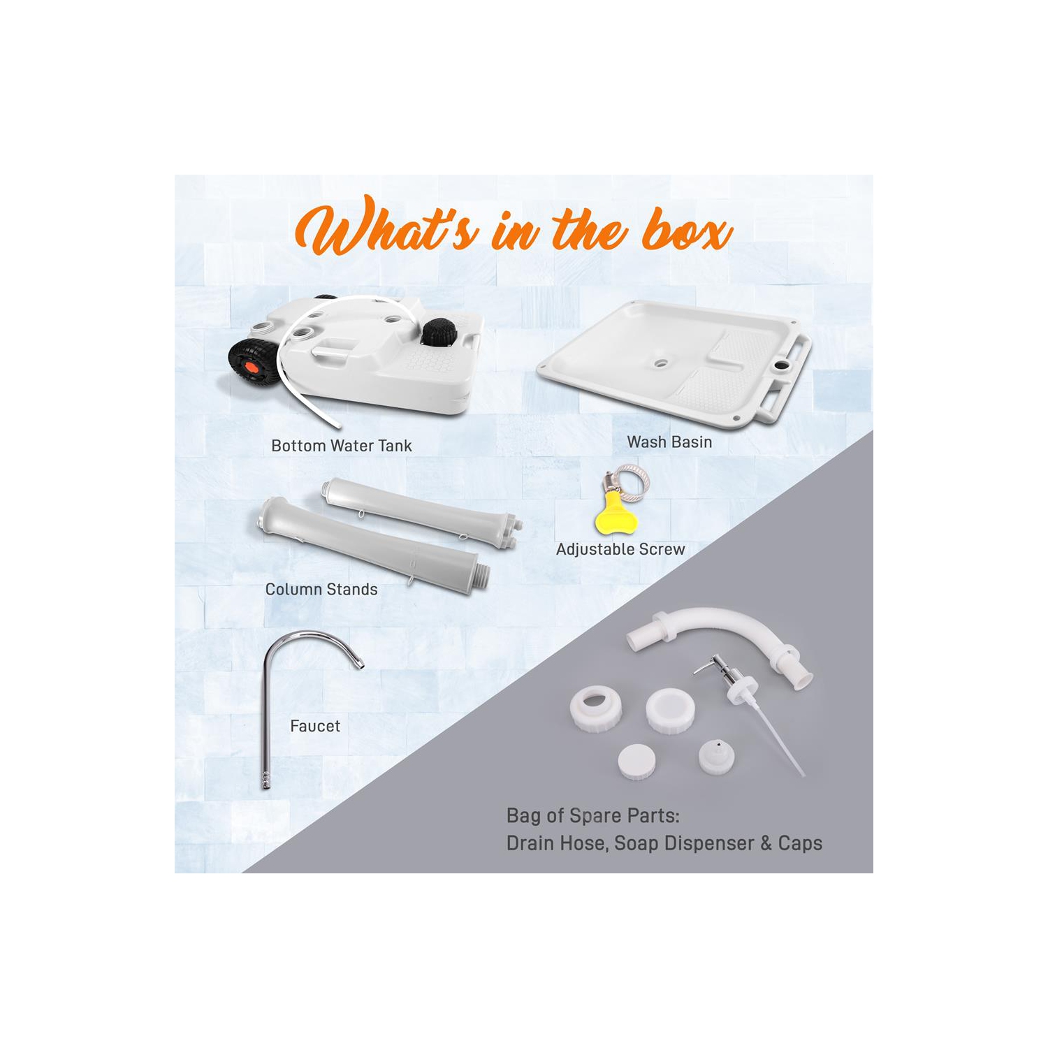 Socle de lavage à la main avec pompe à pied sur roulettes - poste de lavage des robinets à eau Capacité)