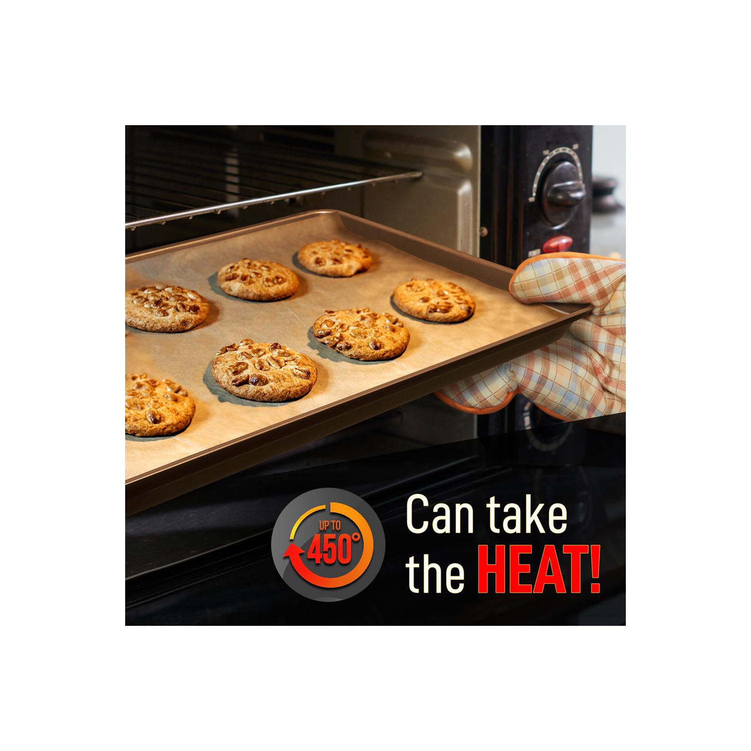 3 Pcs. Non-Stick Carbon Steel Bakeware Set - Professional Home Kitchen Bake Pan Set, PFOA, PFOS, PTFE Free