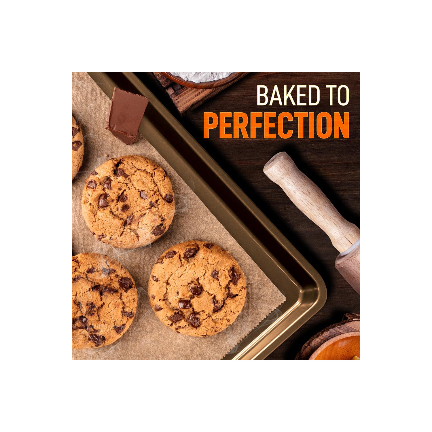 3 Pcs. Non-Stick Carbon Steel Bakeware Set - Professional Home Kitchen Bake Pan Set, PFOA, PFOS, PTFE Free