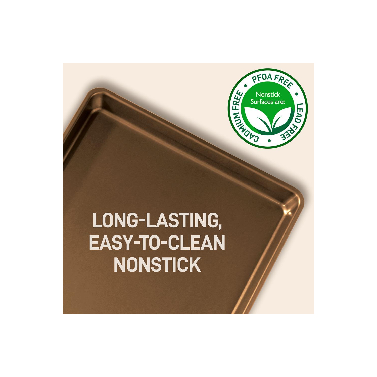 3 Pcs. Non-Stick Carbon Steel Bakeware Set - Professional Home Kitchen Bake Pan Set, PFOA, PFOS, PTFE Free