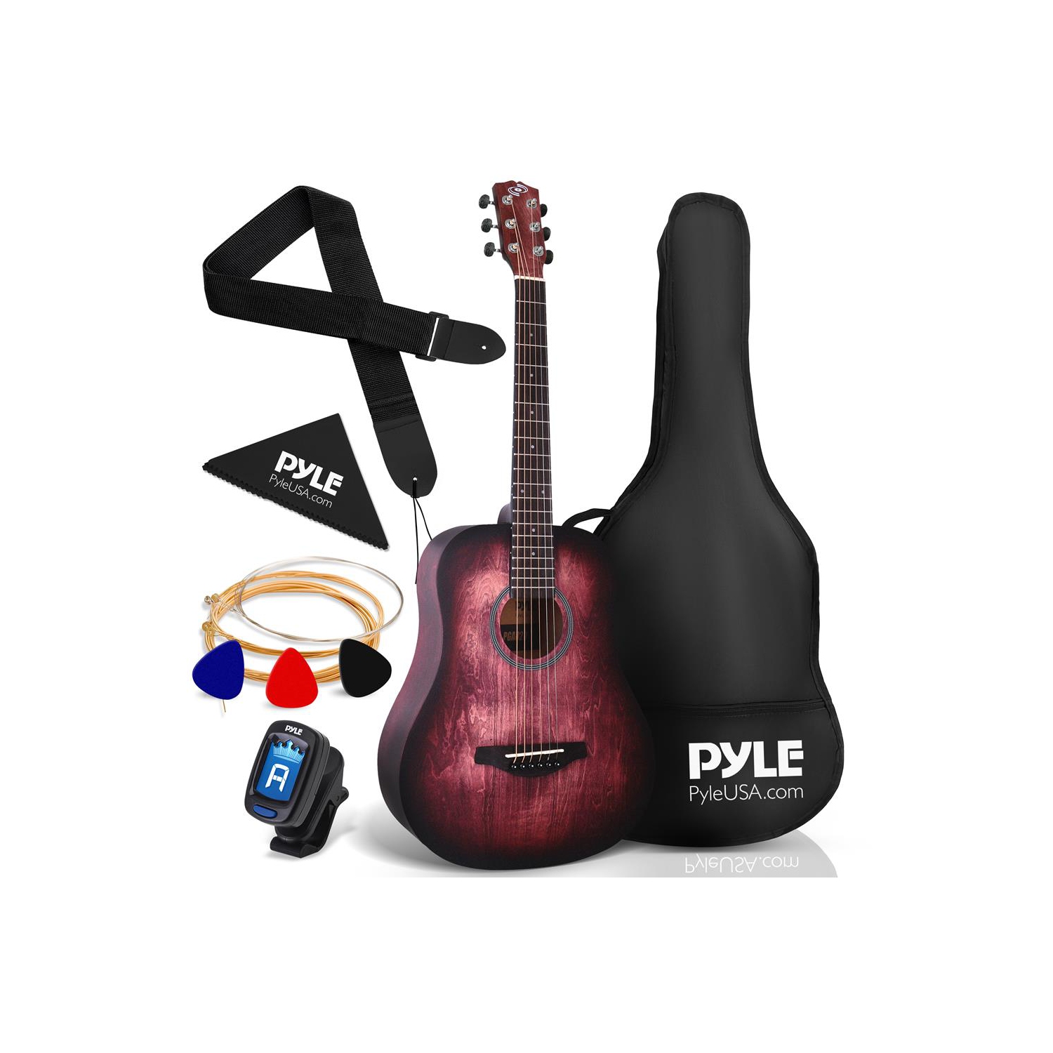 Guitare acoustique 34 po à 6 cordes Beginners - guitare junior 1/2 avec trousse d'accessoires