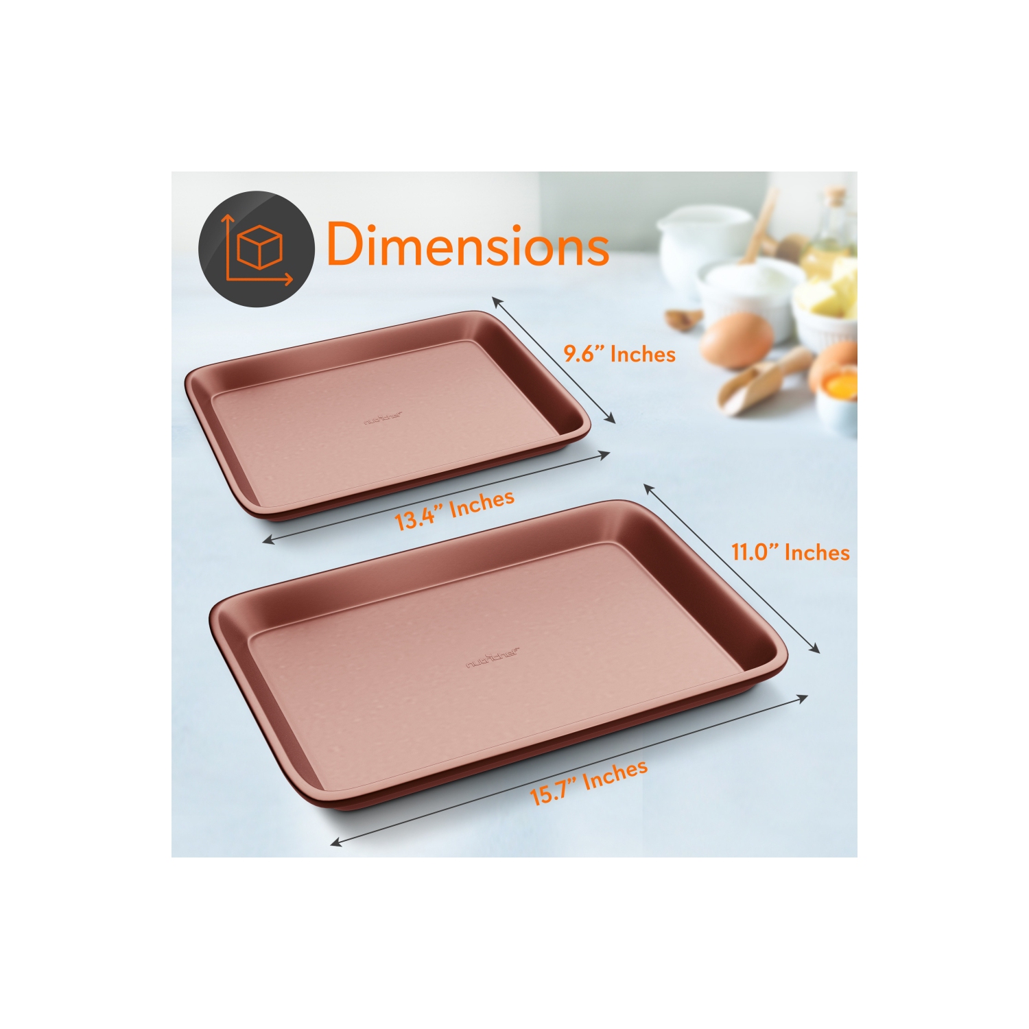 Kitchen Oven Baking Pans - Deluxe Non-Stick Cookie Sheet Bakeware