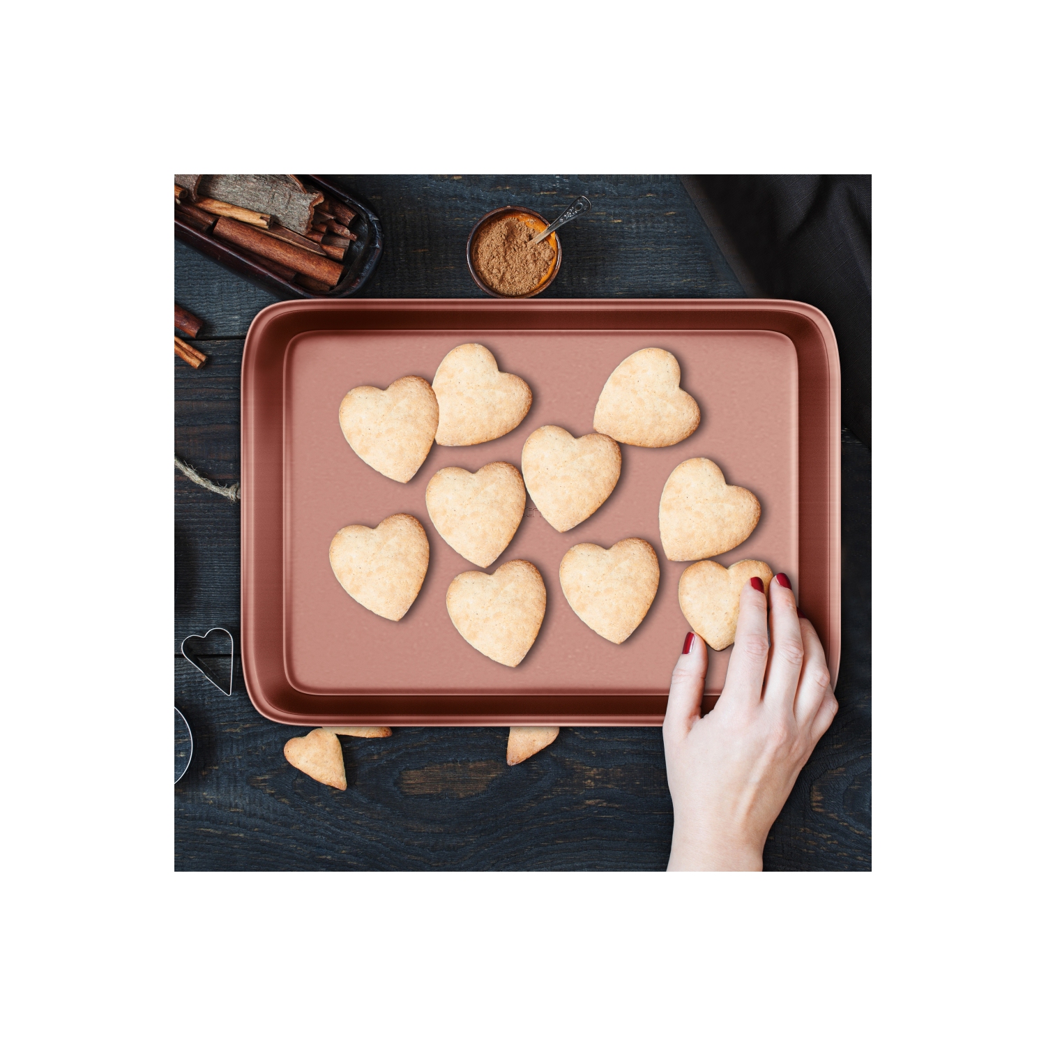 Kitchen Oven Baking Pans - Deluxe Non-Stick Cookie Sheet Bakeware