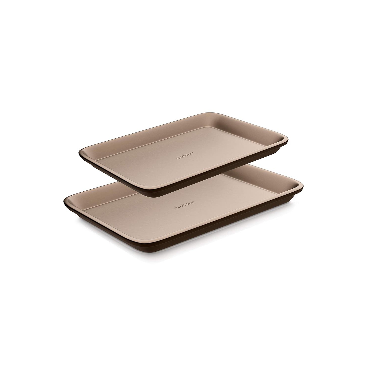 Nonstick Cookie Sheet Baking Pan | 2pc Large and Medium Metal Oven Baking Tray Sheet Set - Professional Quality Kitchen Cooking Non-Stick Bake Trays