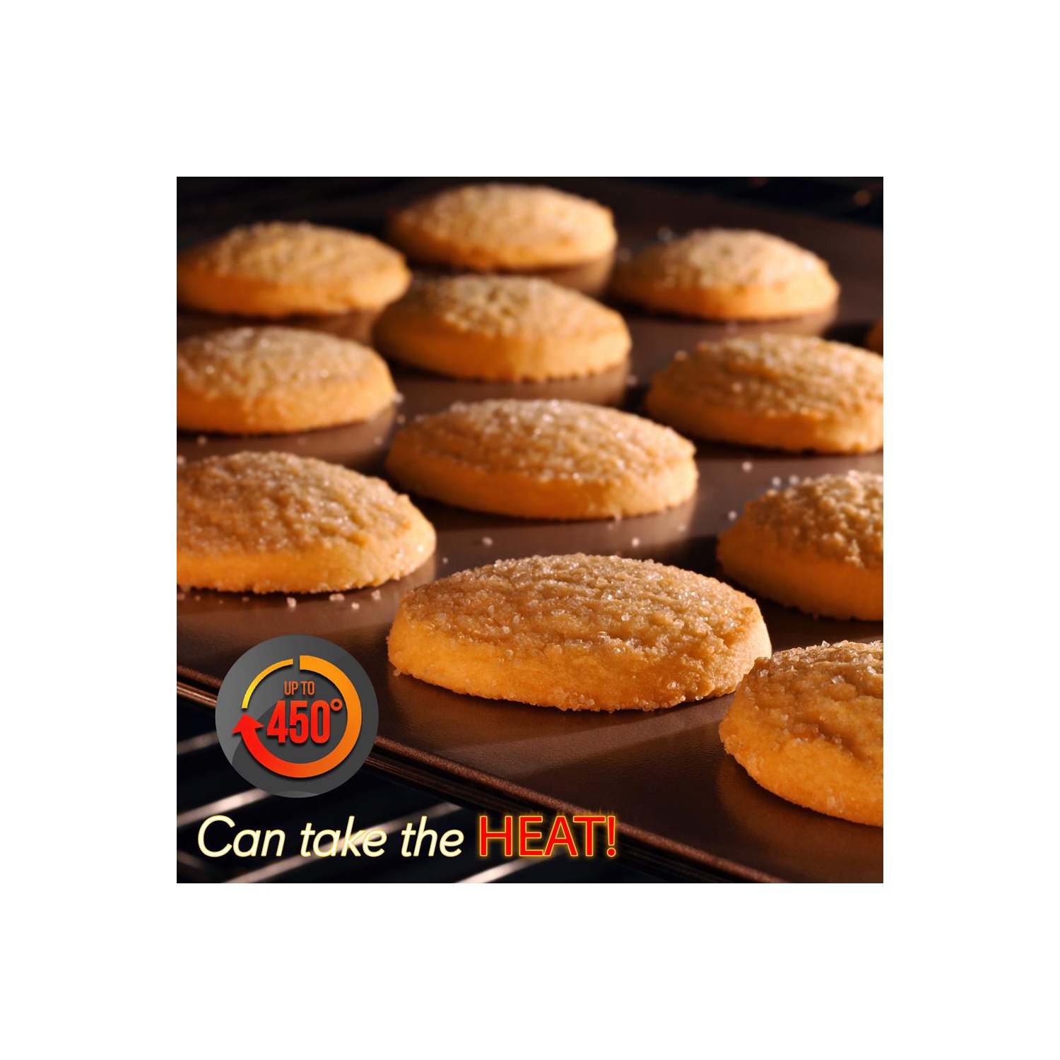 Flexible & Nonstick Carbon Steel Bakeware Set - Professional Home Kitchen Bake Pan Set With Blue Silicone Handles