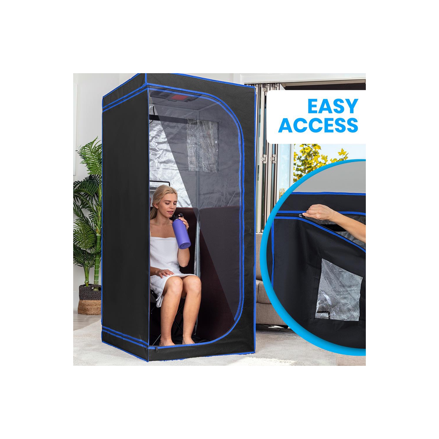 Sauna compact et portatif - Deluxe thérapeutique personnelle Detox Sauna à chaud, Sauna infrarouge