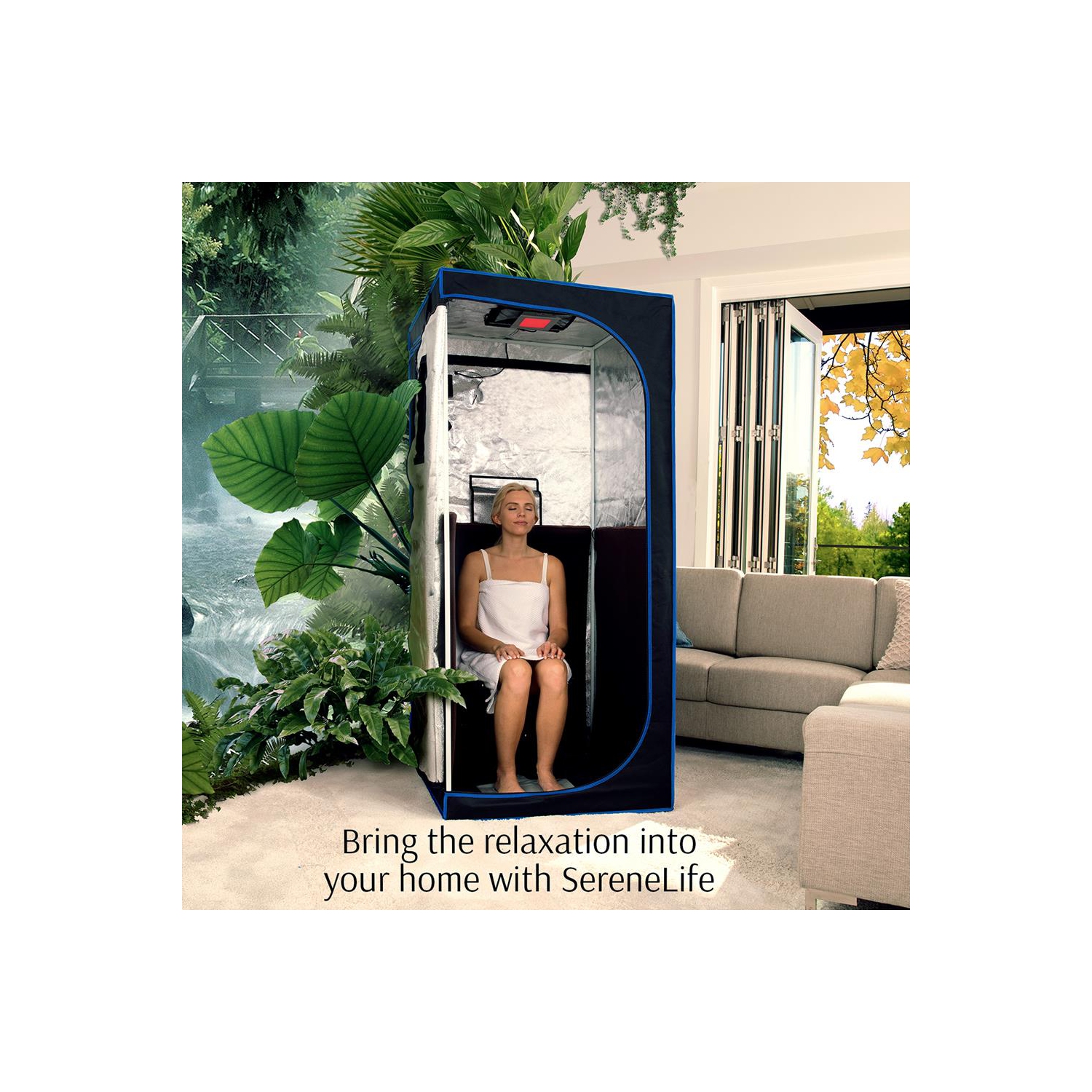 Sauna compact et portatif - Deluxe thérapeutique personnelle Detox Sauna à chaud, Sauna infrarouge