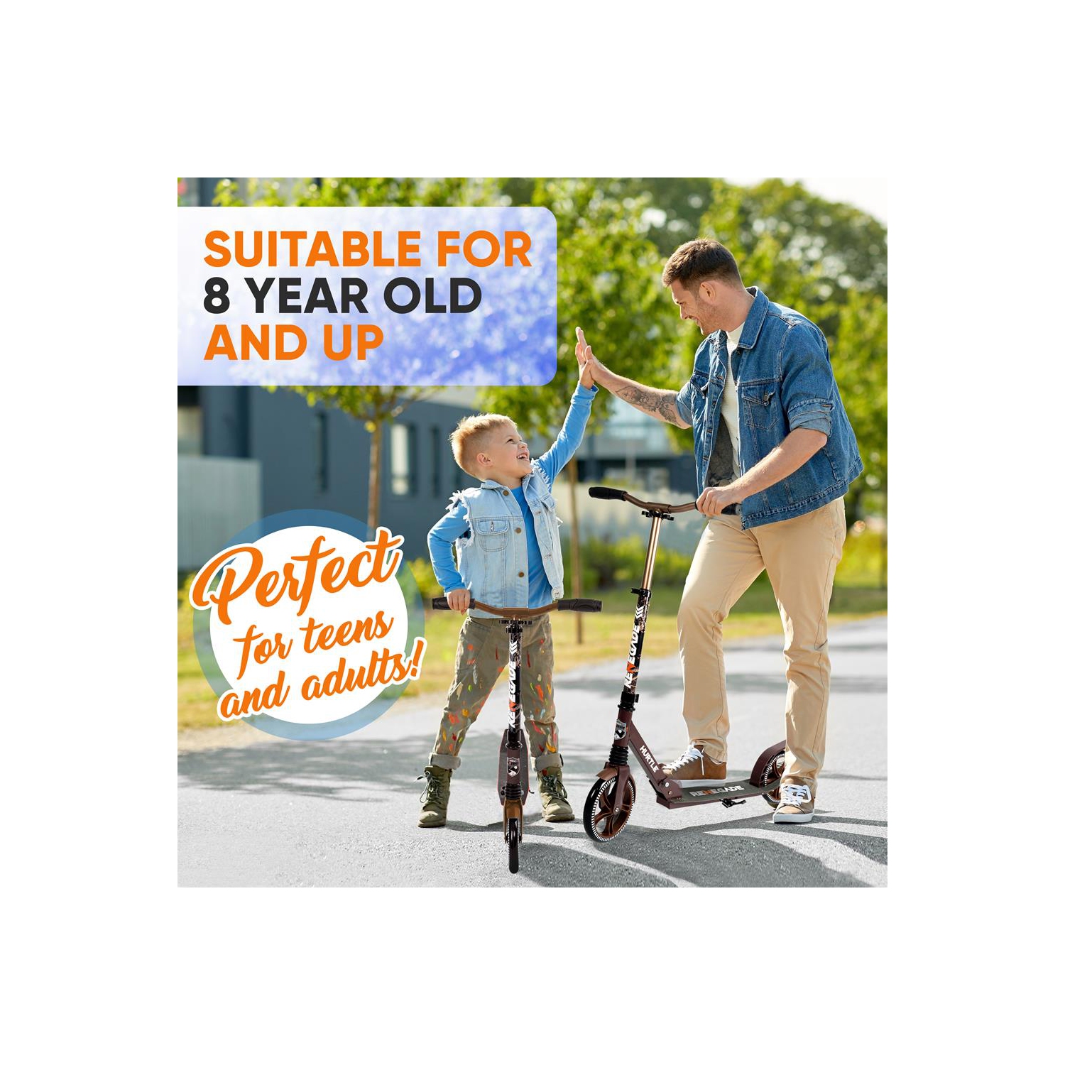 Lightweight and Foldable Kick Scooter - Adjustable Scooter for Teens and Adult, Alloy Deck with High Impact Wheels