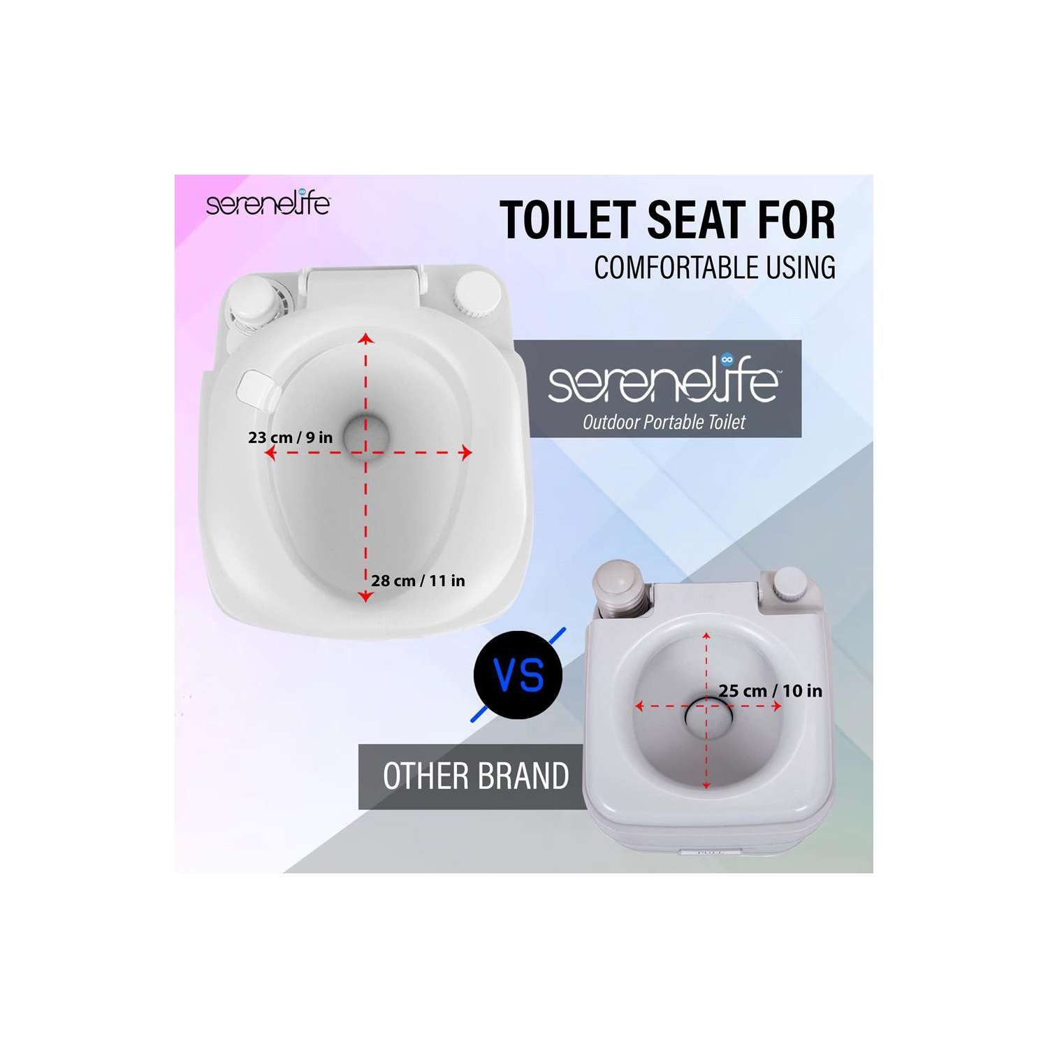 Outdoor Portable Toilet with Carrying Bag, Travel Toilet with Level indicator