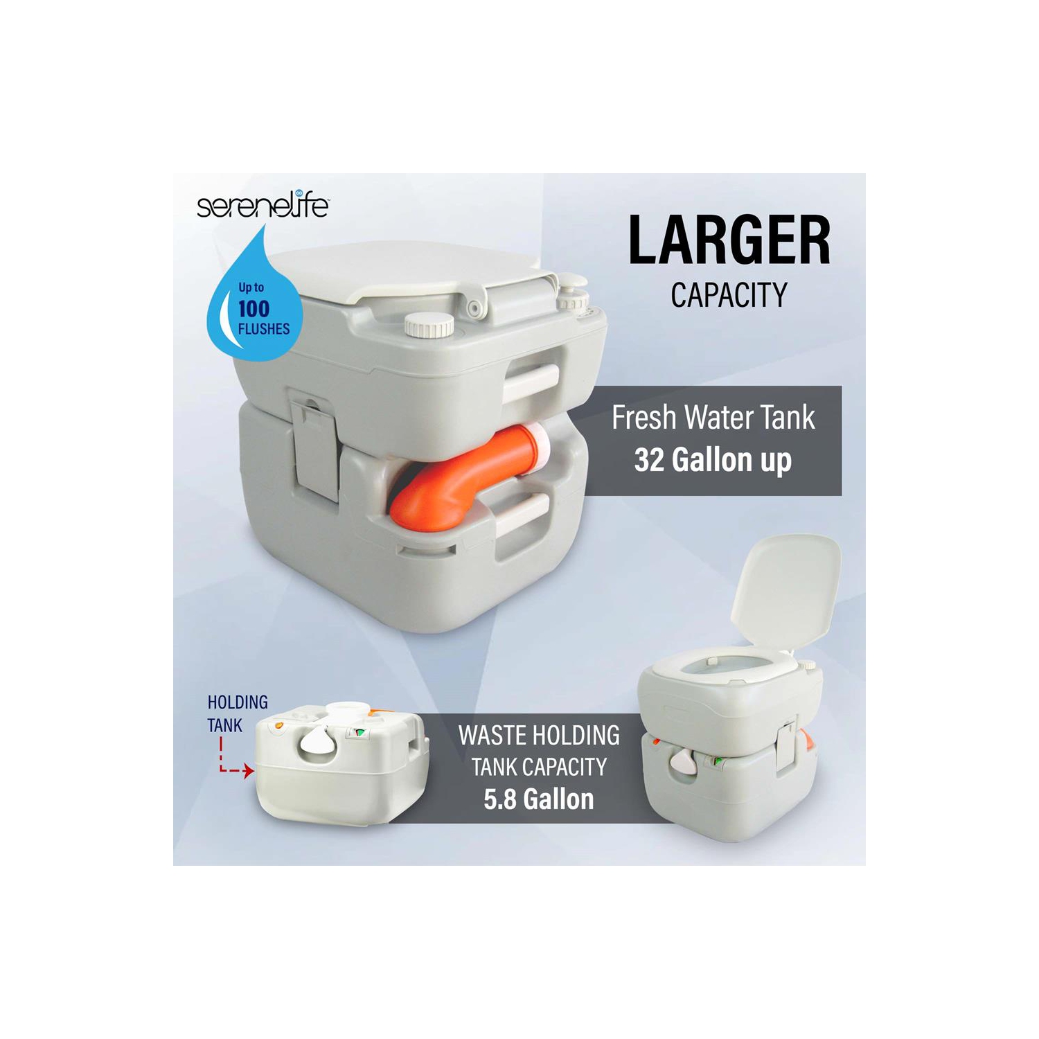 Outdoor Portable Toilet with Carrying Bag, Travel Toilet with Level indicator