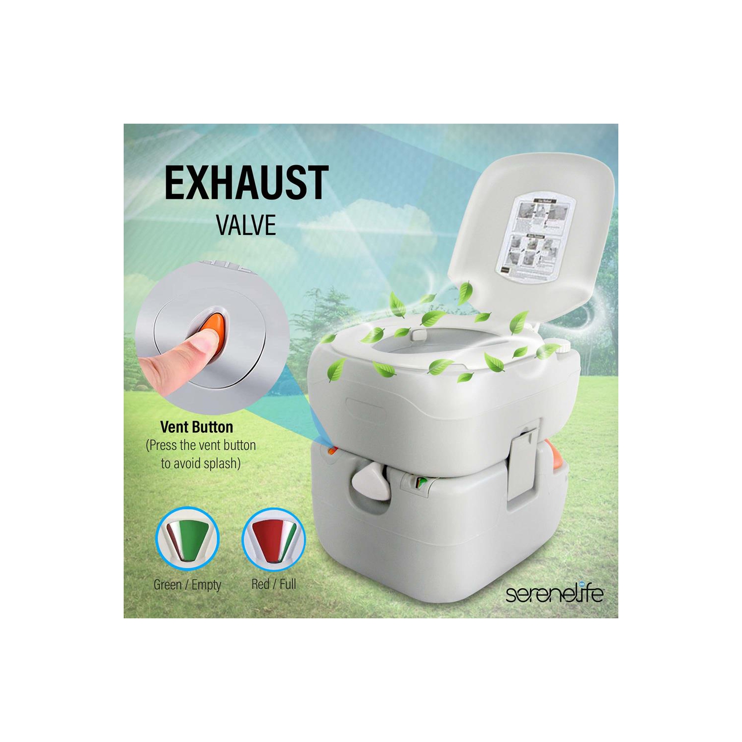 Outdoor Portable Toilet with Carrying Bag, Travel Toilet with Level indicator