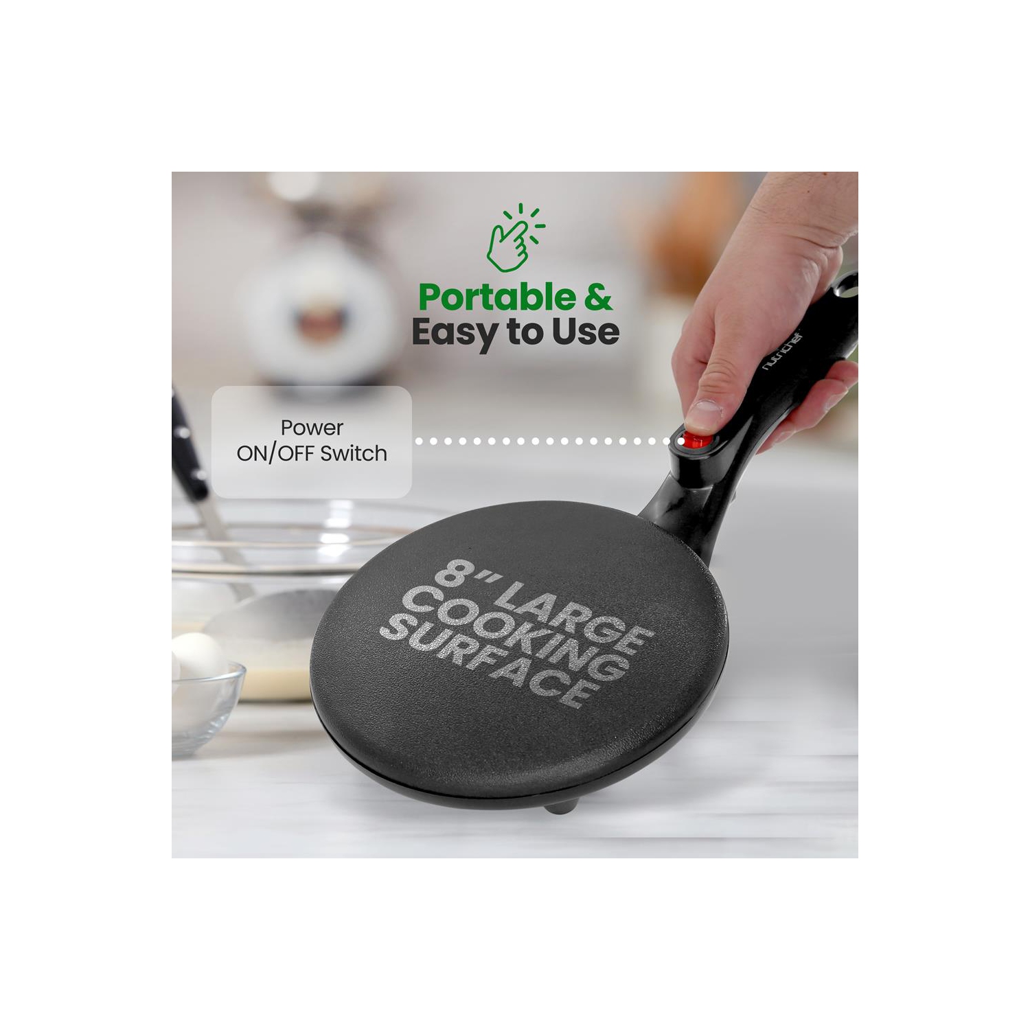 Electric Griddle - Crepe Maker Hot Plate Cooktop