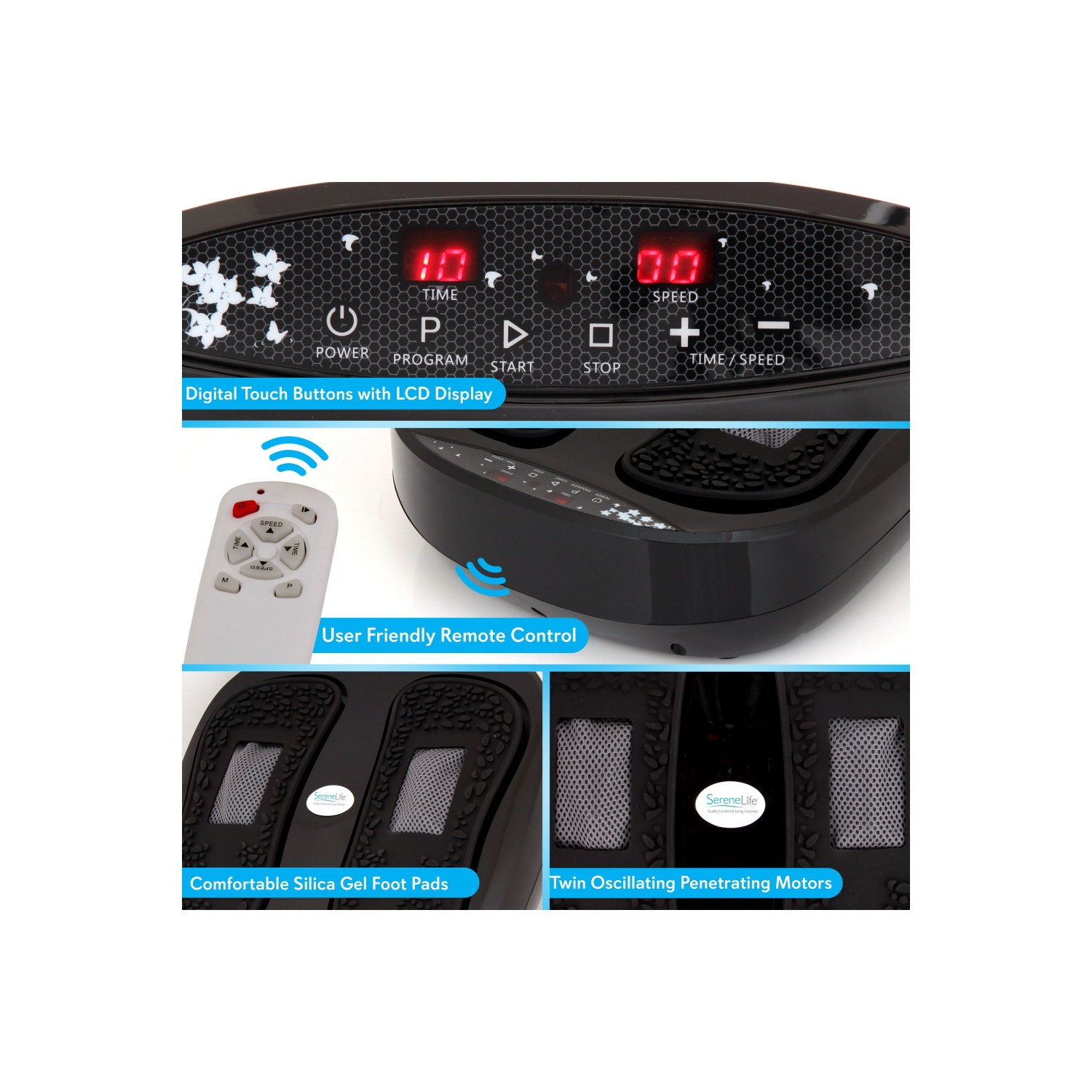 Home Foot Massager - Digital Feet Massaging Machine with Heel, Toe & Calf Massage Therapy