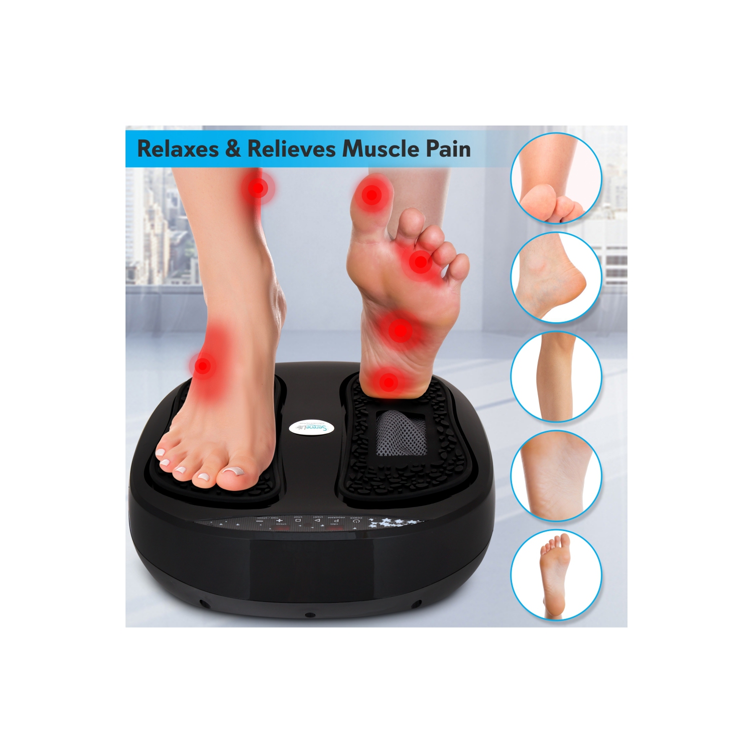 Home Foot Massager - Digital Feet Massaging Machine with Heel, Toe & Calf Massage Therapy