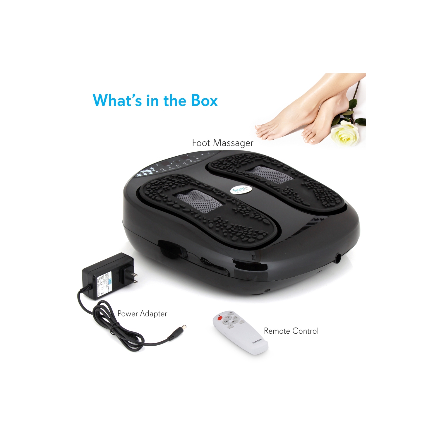 Home Foot Massager - Digital Feet Massaging Machine with Heel, Toe & Calf Massage Therapy