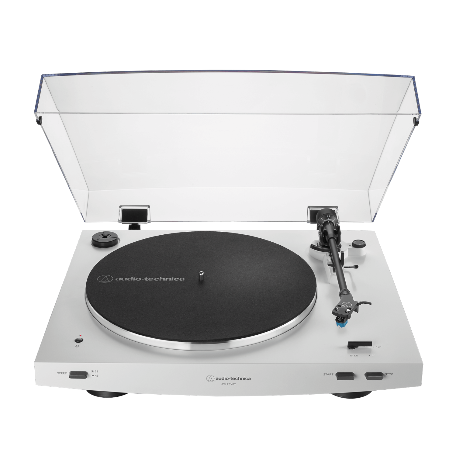Tourne-disque Bluetooth à entraînement par courroie automatique d'Audio-Technica - Blanc